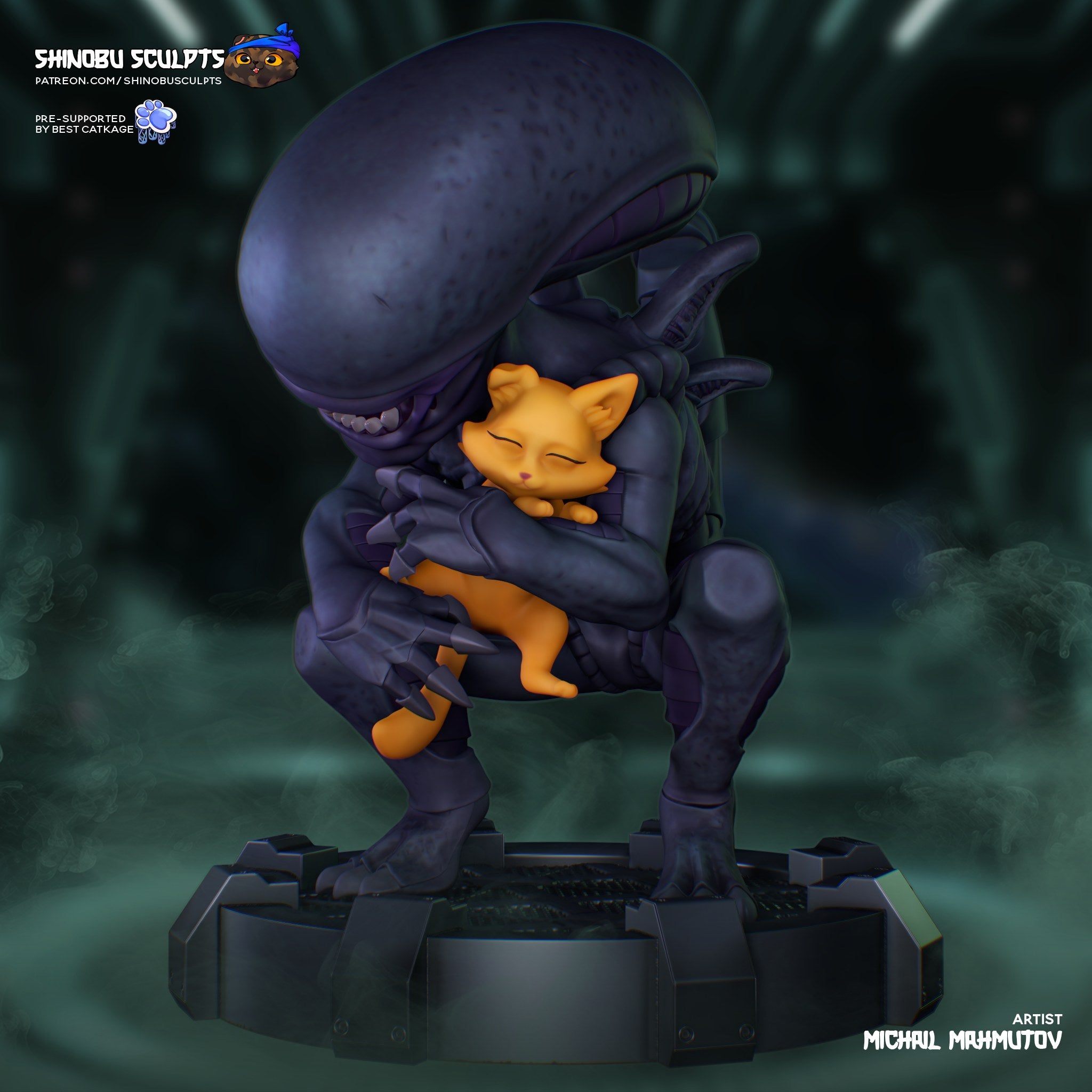 Xenomorph (Alien) resin figure by Shinobu Sculpts — studio render 1