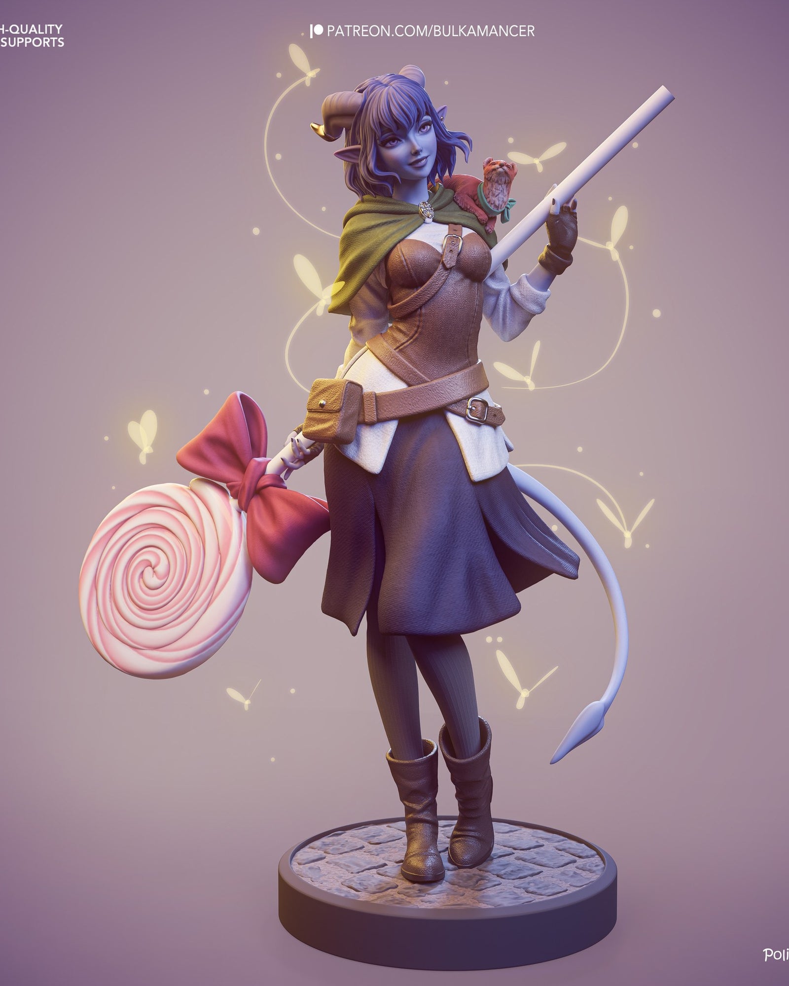 Jester Lavorre (Critical Role) resin figure by Bulkamancer — studio render 4