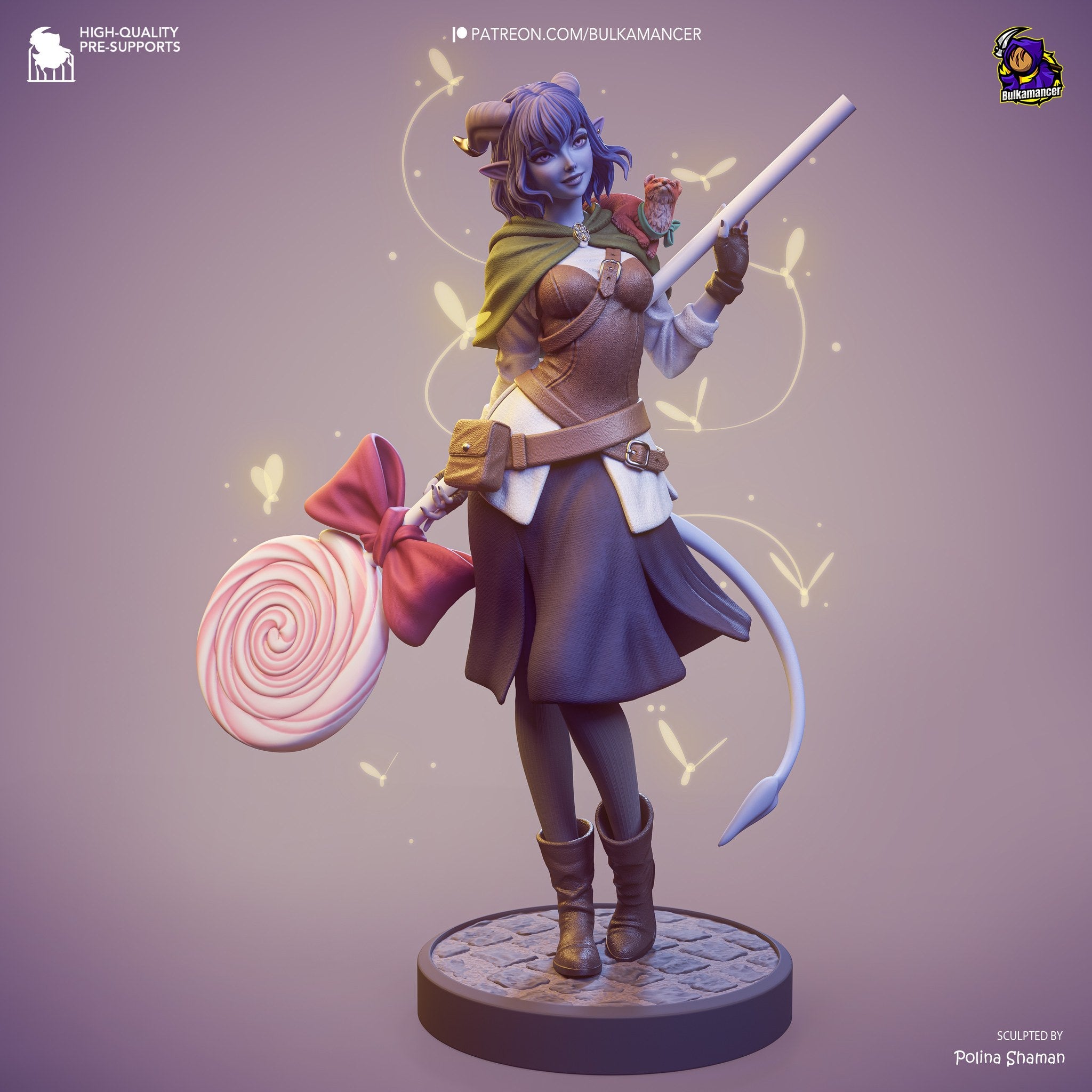 Jester Lavorre (Critical Role) resin figure by Bulkamancer — studio render 4