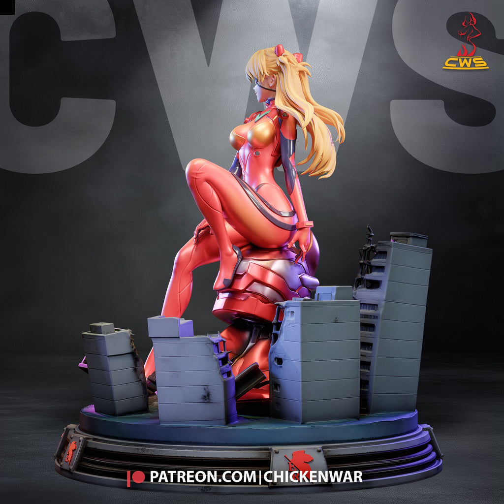 Asuka Langley (Evangelion) resin figure by CW Studio — studio render 4