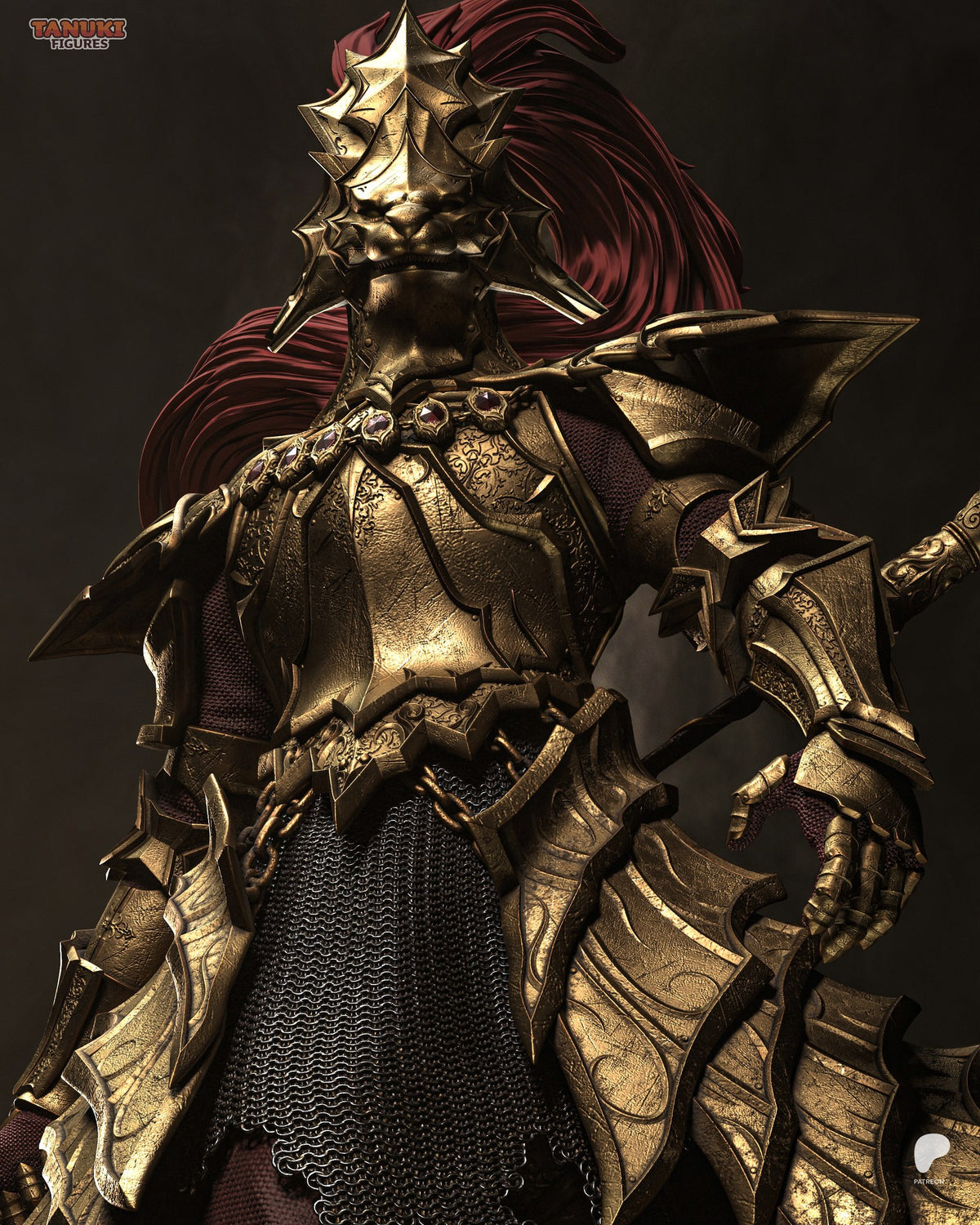 Ornstein (Dark Souls) resin figure by Tanuki Figures — studio render 7