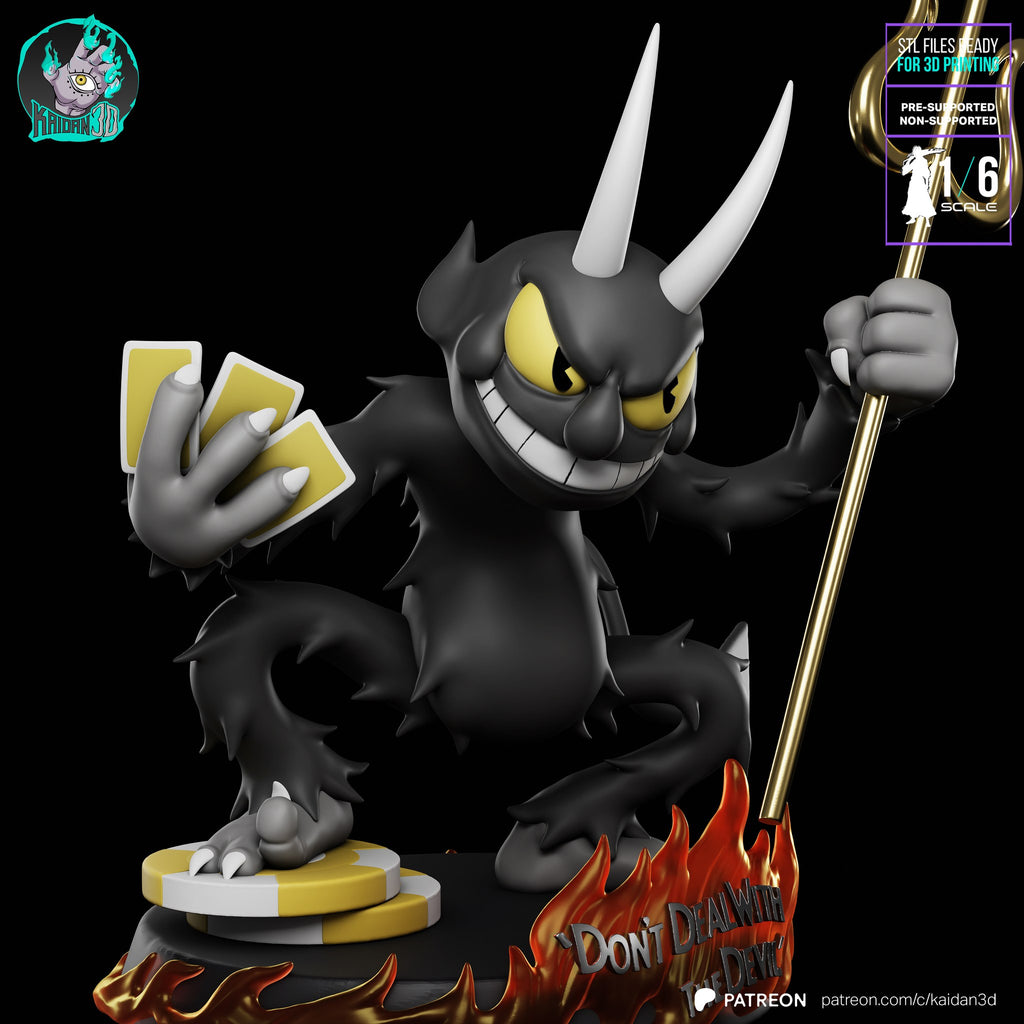 The Devil (Cuphead) resin figure by Kaidan 3D — studio render 4