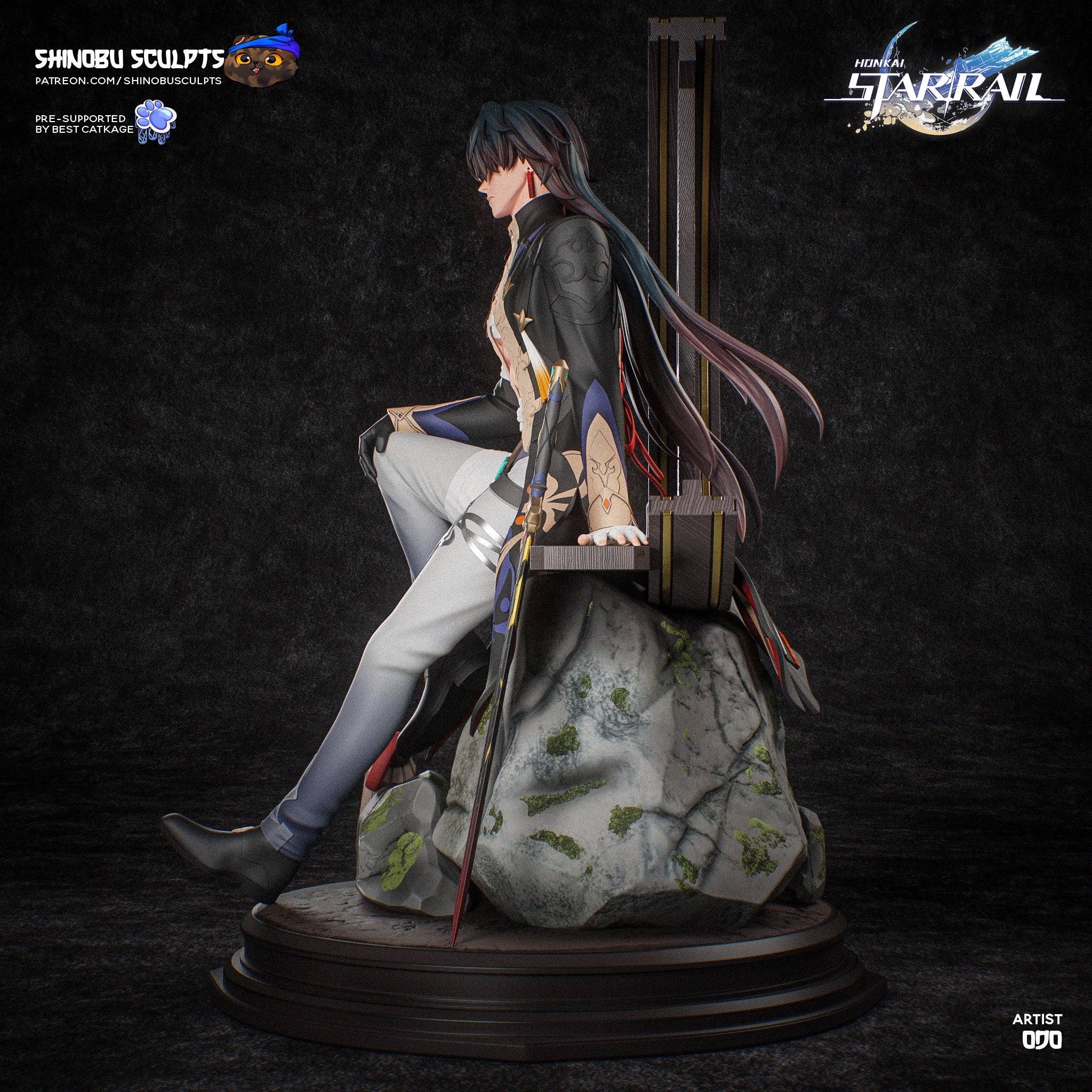 Blade (Honkai Star Rail) resin figure by Shinobu Sculpts — studio render 5