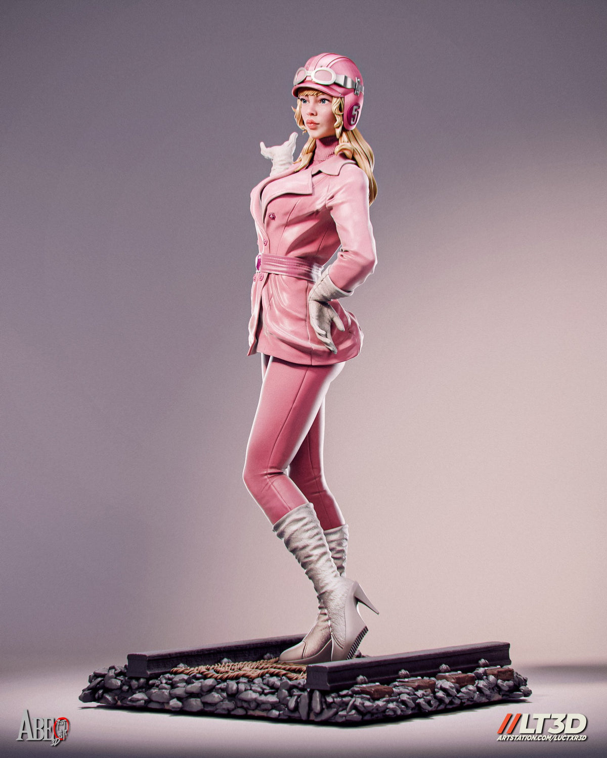 Penelope Pitstop (Wacky Races) resin figure by Abe3D — studio render 6