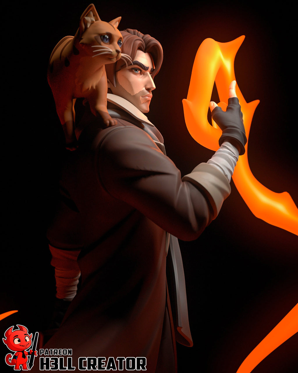 Caleb Widogast (Critical Role) resin figure by h3LLcreator — studio render 4
