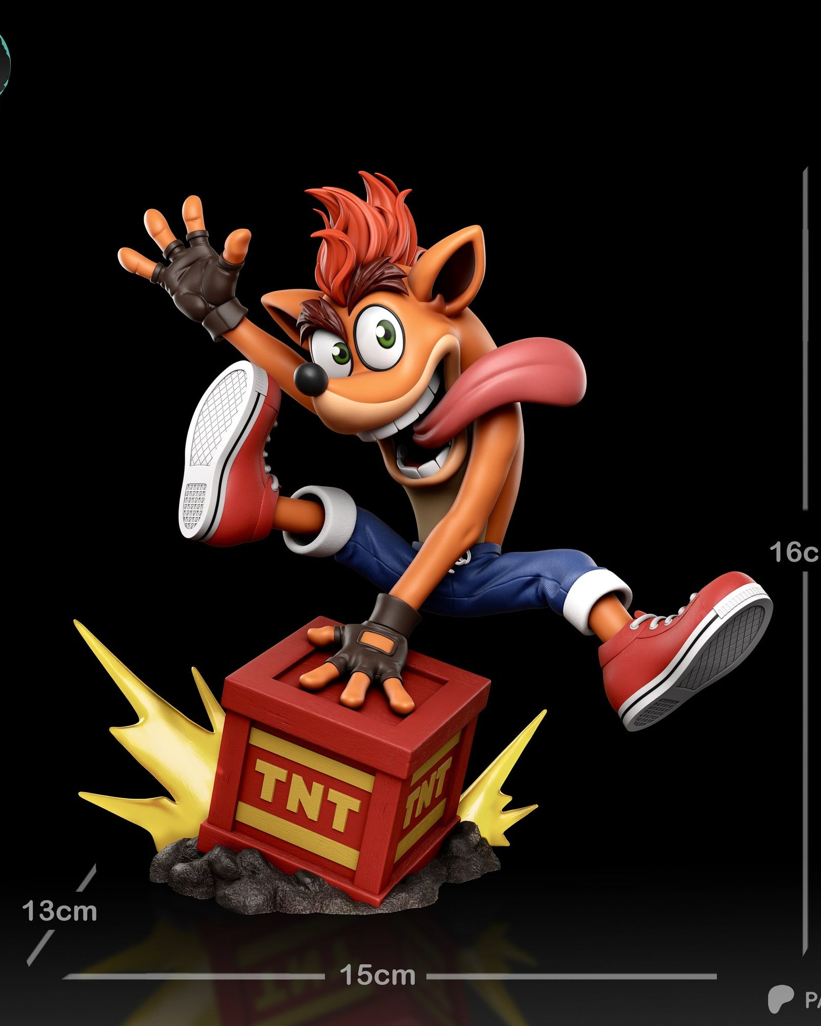 Crash Bandicoot (Crash Bandicoot) resin figure by Kaidan 3D — studio render 4