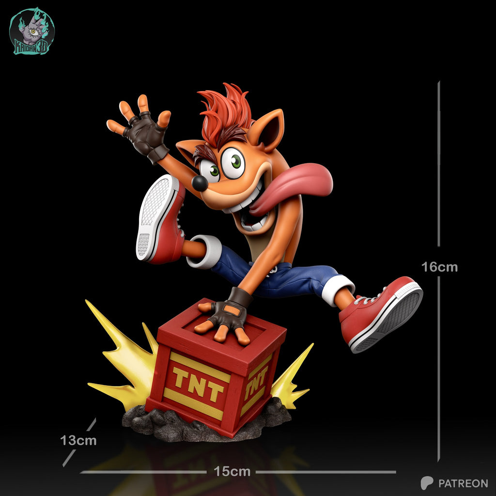 Crash Bandicoot (Crash Bandicoot) resin figure by Kaidan 3D — studio render 4