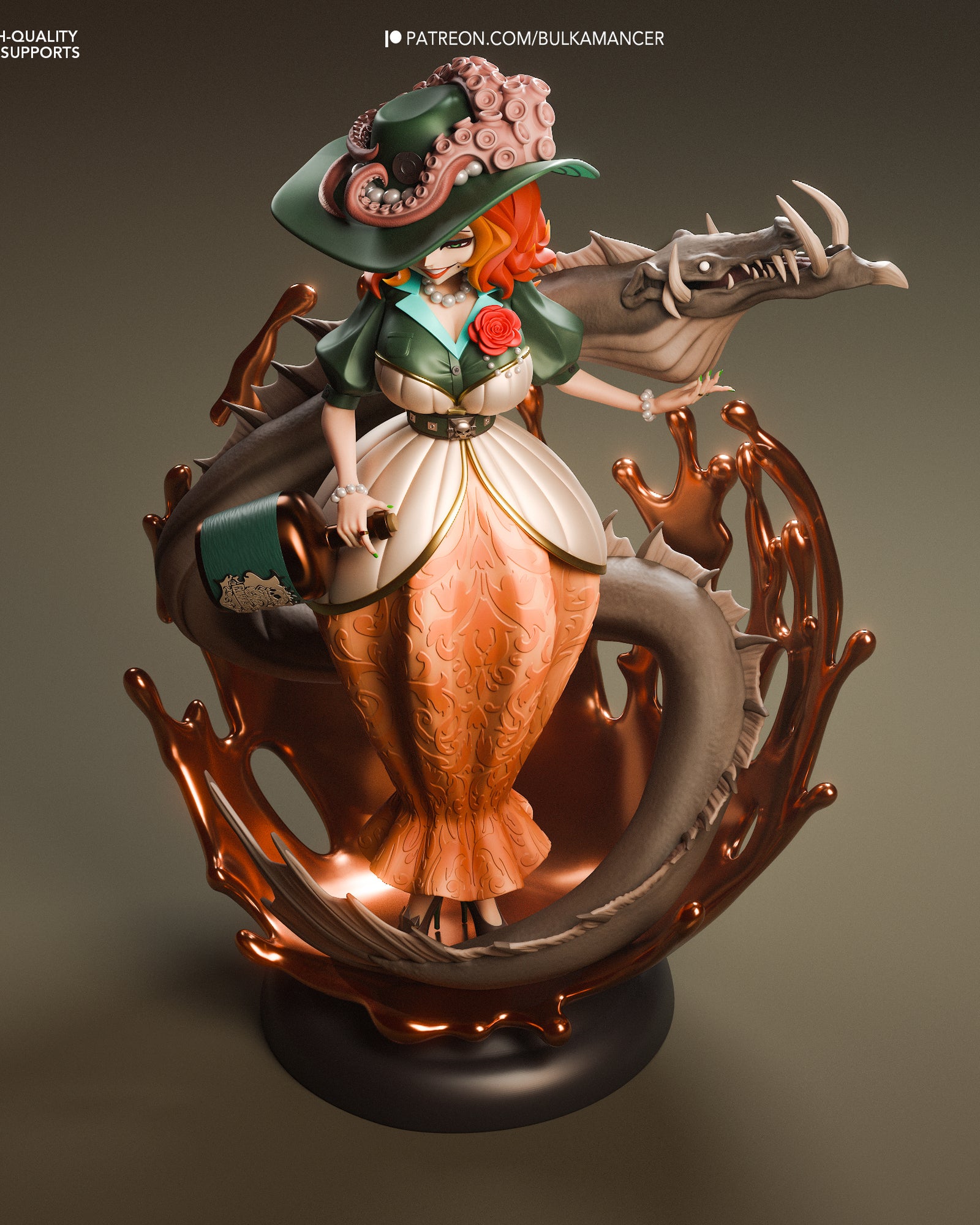 Rum Baba (Unbreadable) resin figure by Bulkamancer — studio render 4
