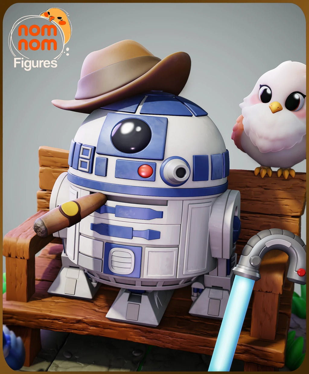 R2D2 Star Wars Chibi resin figure by NomNom Figures — studio preview 2