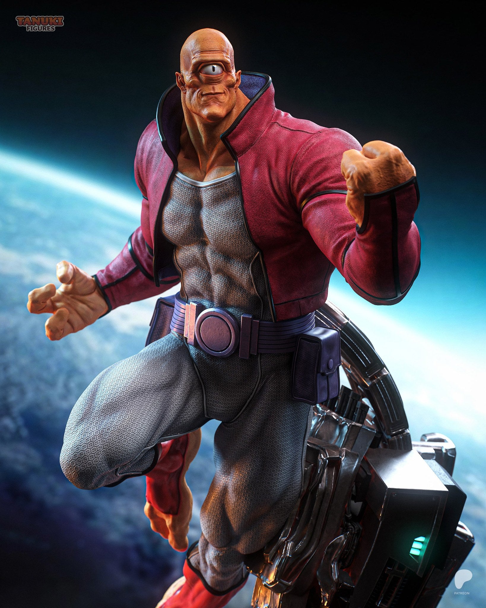 Allen the Alien (Invincible) resin figure by Tanuki Figures — studio render 1