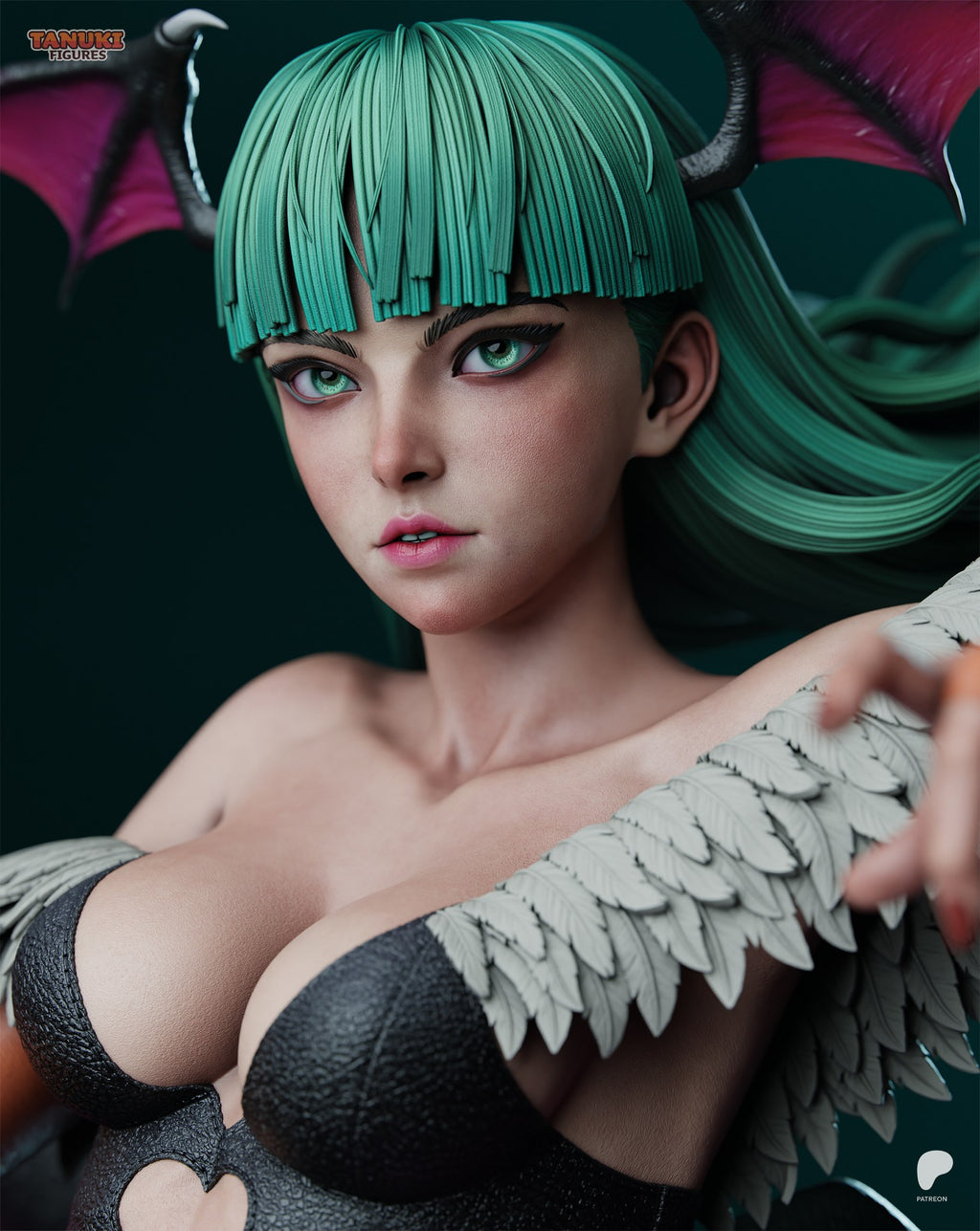 Morrigan Aensland (Darkstalkers) resin figure by Tanuki Figures — studio render 6