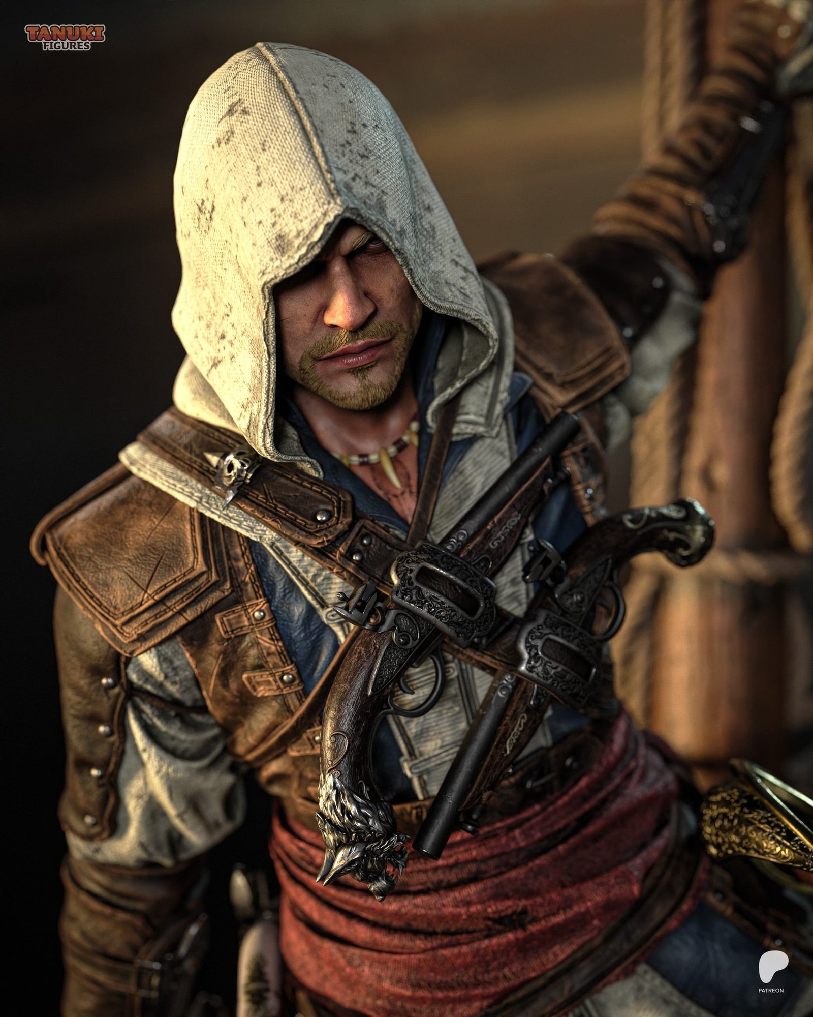 Edward Kenway (Assassin's Creed) resin figure by Tanuki Figures — studio render 2