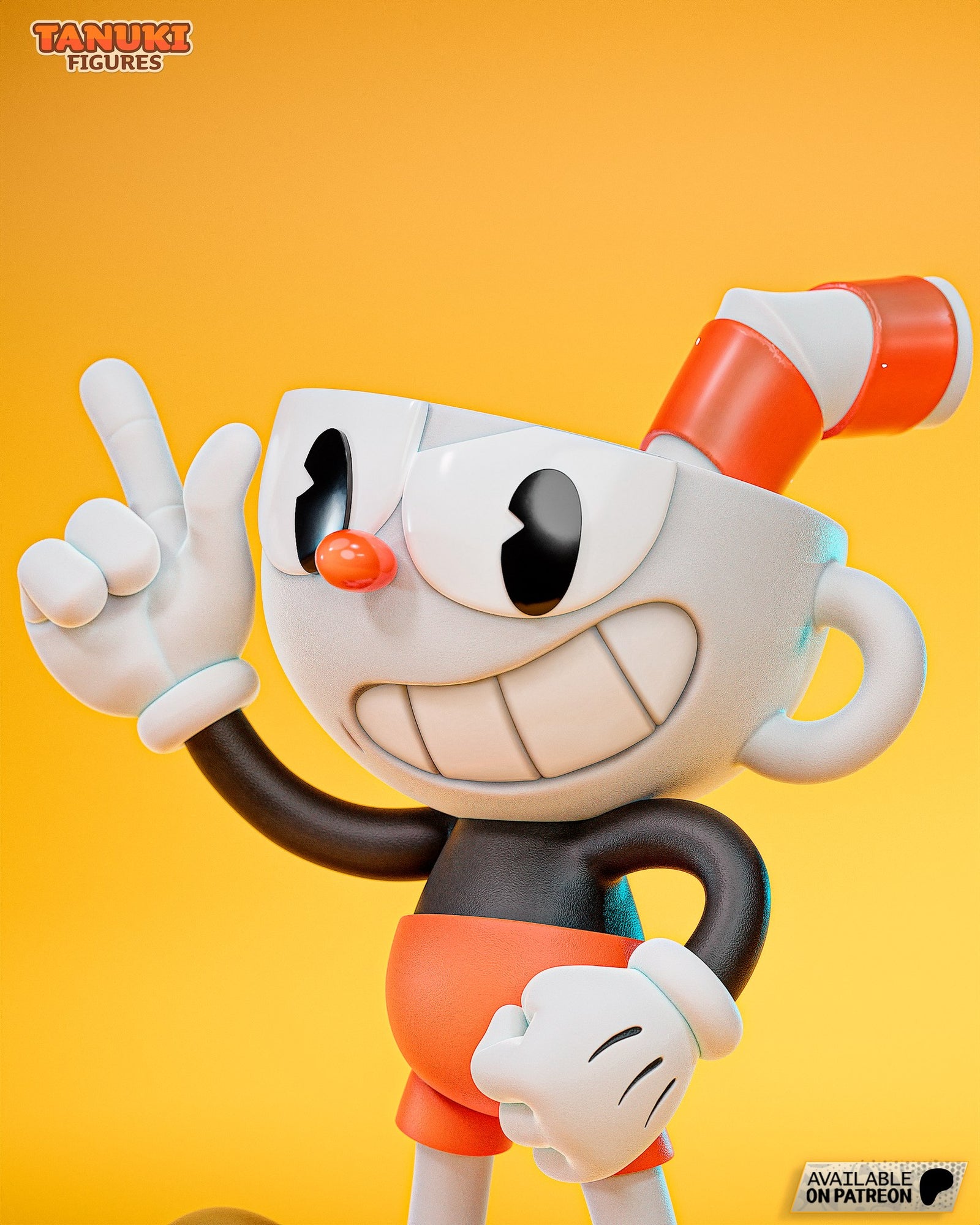 Cuphead (Cuphead) resin figure by Tanuki Figures — studio render 4