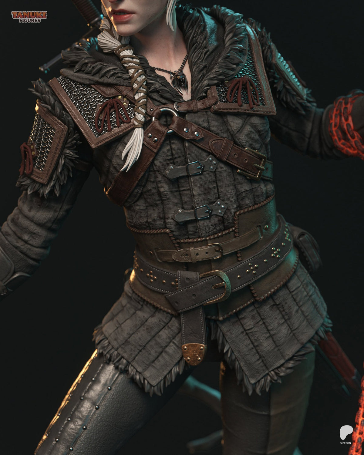 Ciri (The Witcher) resin figure by Tanuki Figures — studio render 7
