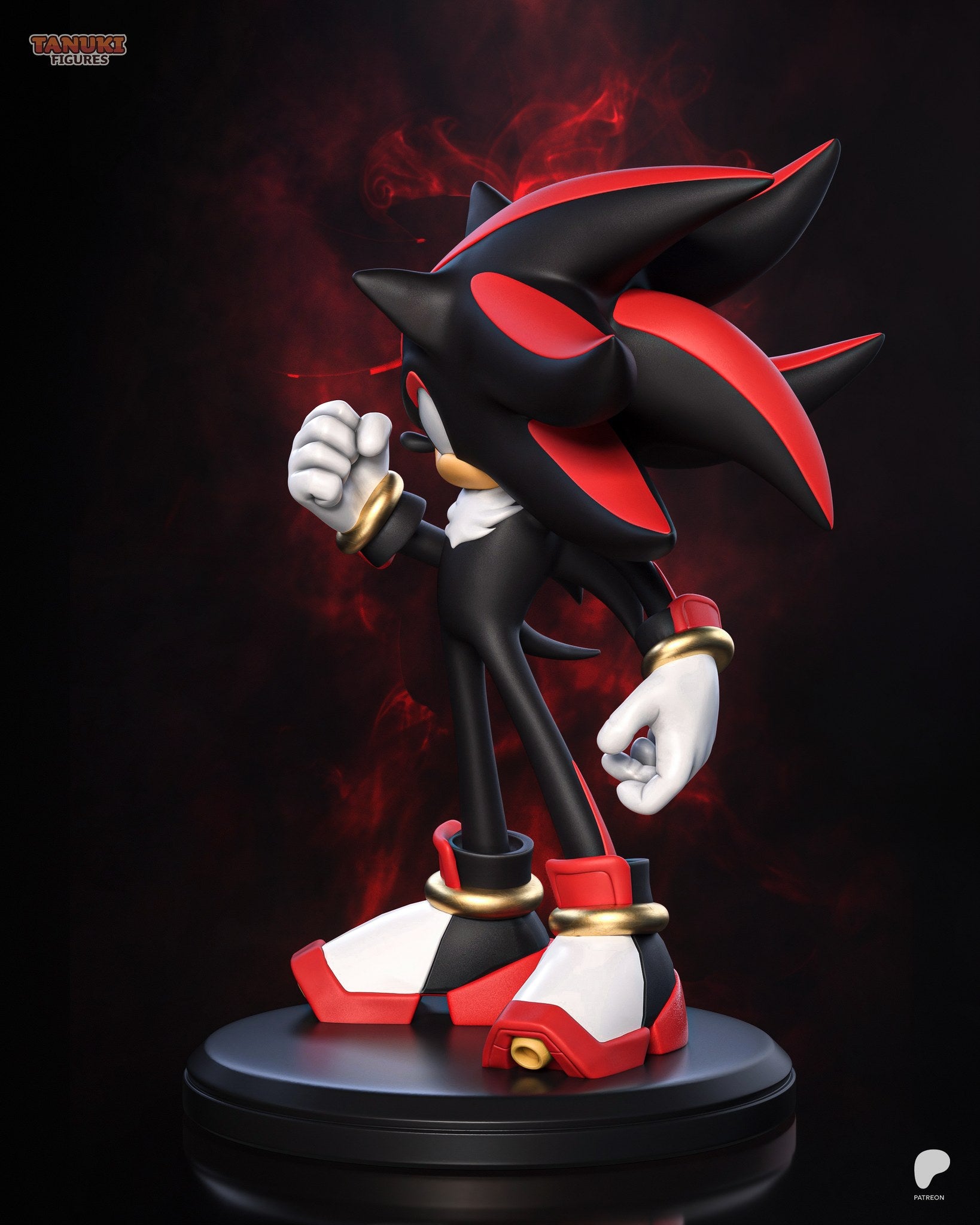 Shadow the Hedgehog (Sonic) resin figure by Tanuki Figures — studio render 3