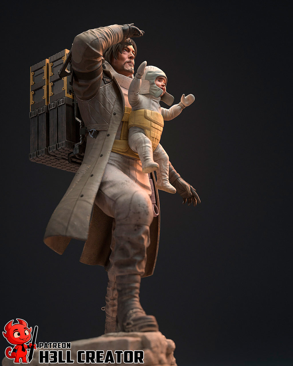 Sam Porter Bridges (Death Stranding) resin figure by h3LLcreator — studio render 5