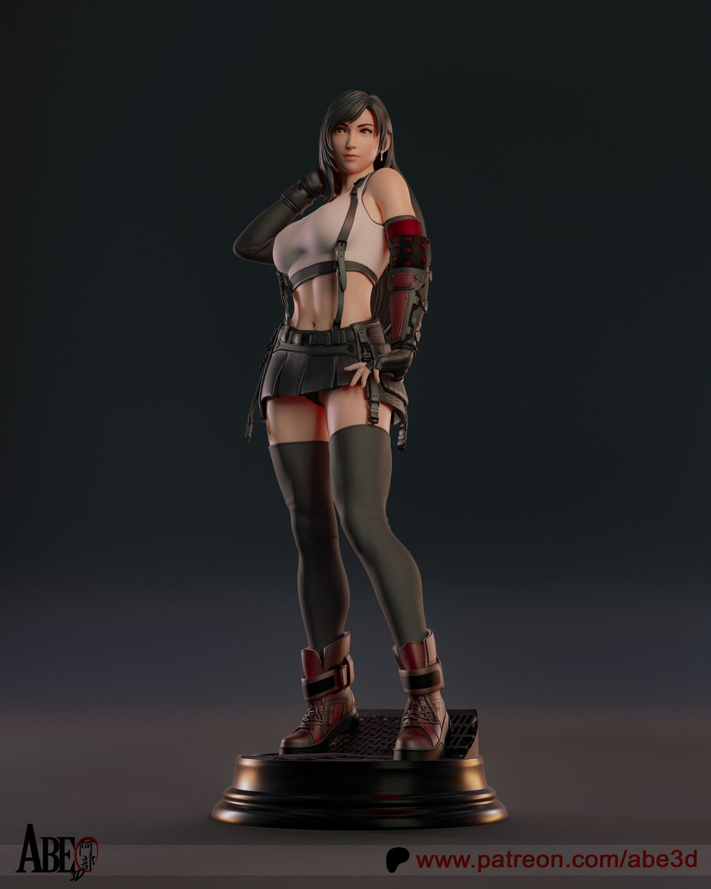 Tifa Lockhart (Final Fantasy) resin figure by Abe3D — studio render 8