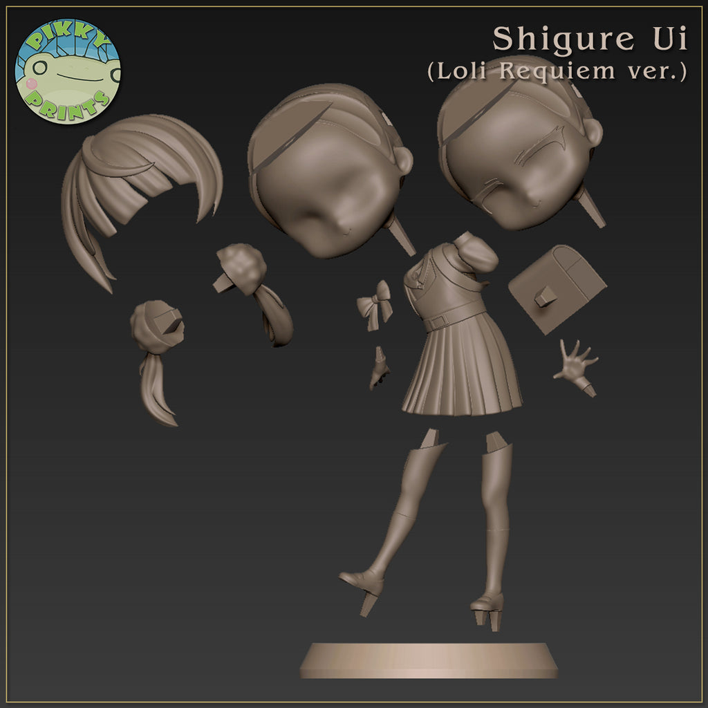 Shigure Ui (VTubers) resin figure by PikkyPrints — studio render 4