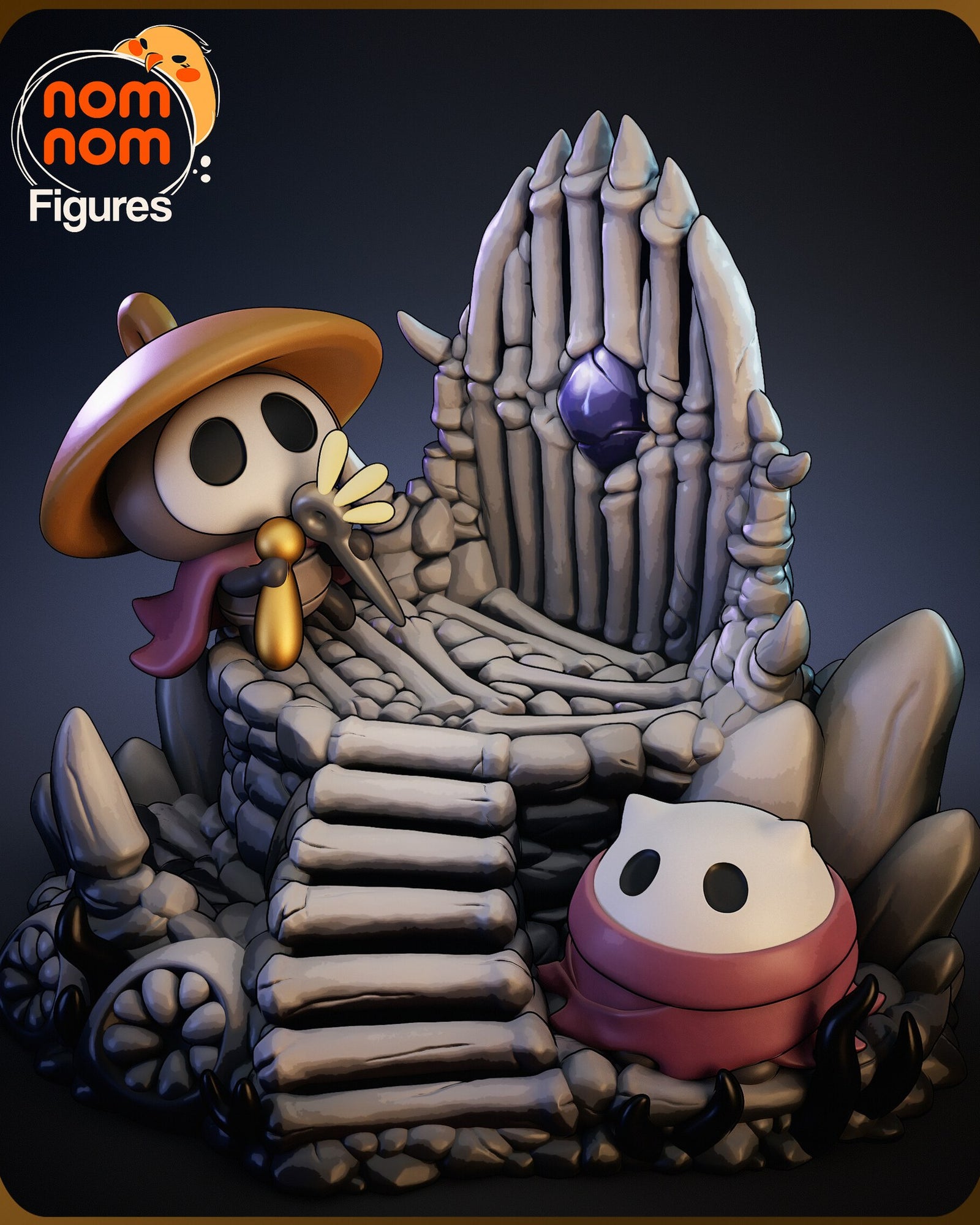 Sherma Hollow Knight Chibi resin figure by NomNom Figures — studio preview 2