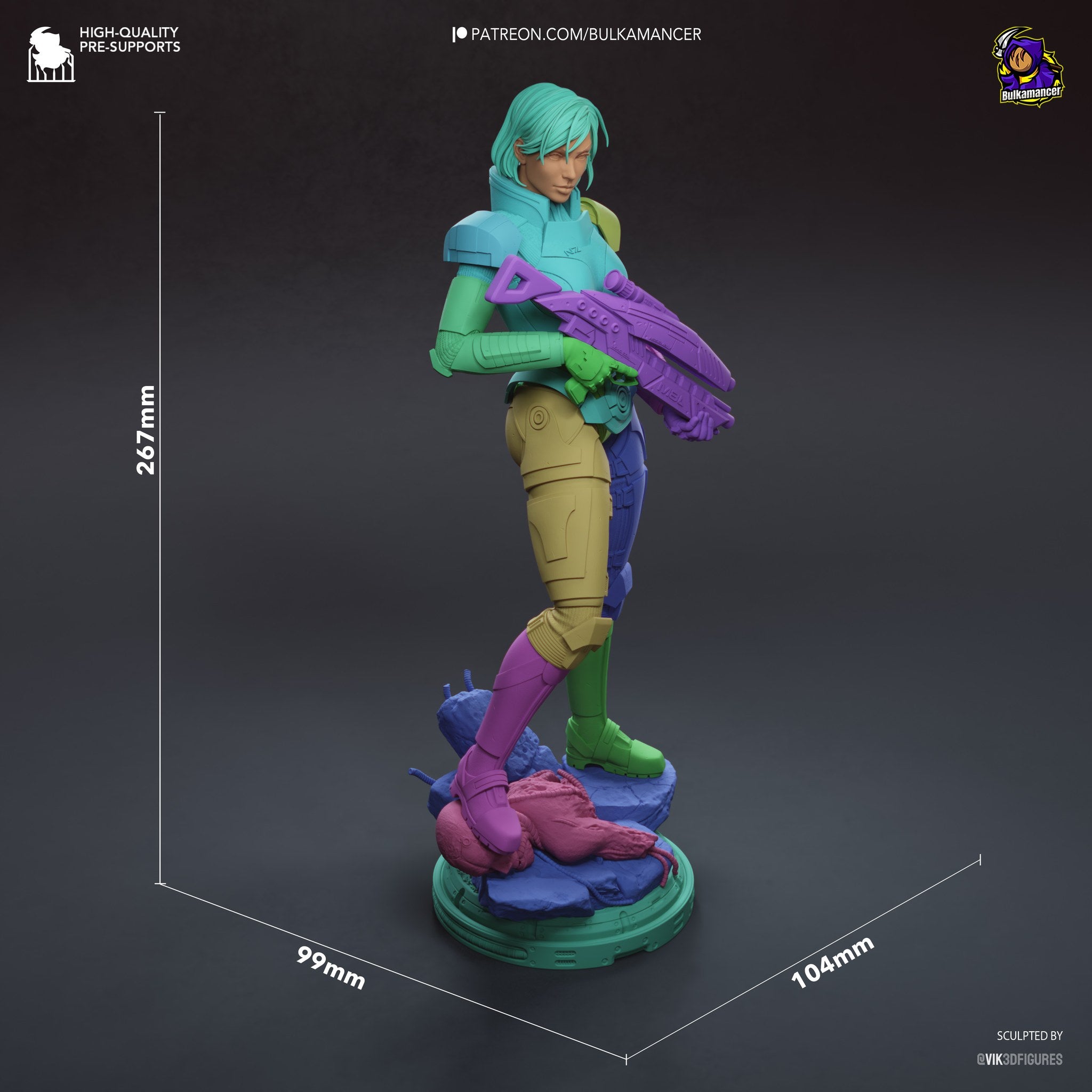 Jane Shepard (Mass Effect) resin figure by Bulkamancer — studio render 9