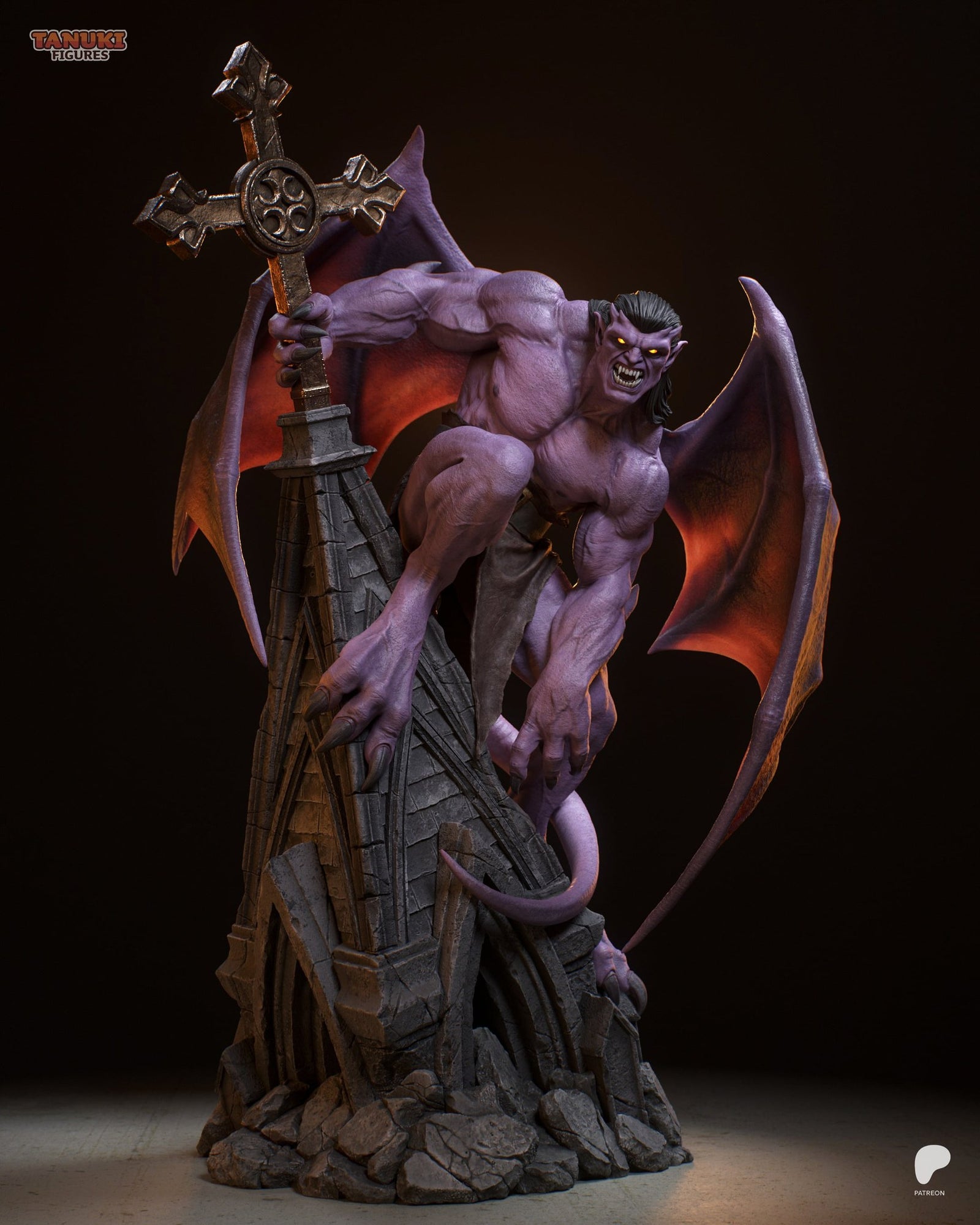 Goliath (Gargoyles) resin figure by Tanuki Figures — studio render 2