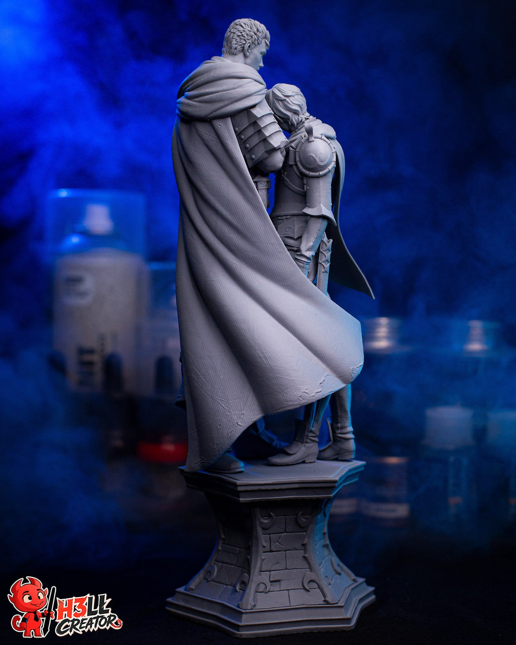 Guts and Casca (Berserk) resin figure by h3LLcreator — studio render 13