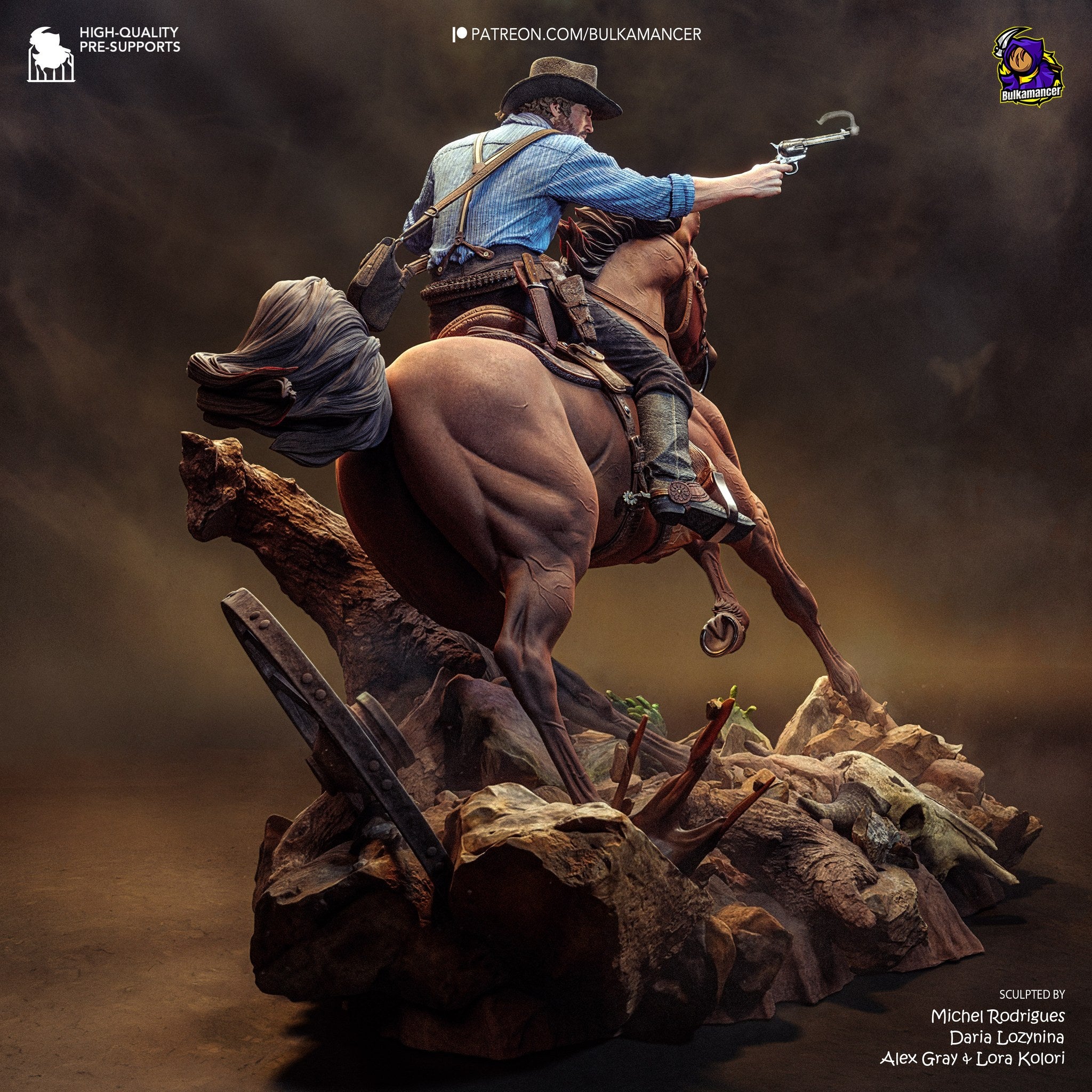 Arthur Morgan (Red Dead Redemption) resin figure by Bulkamancer — studio render 4