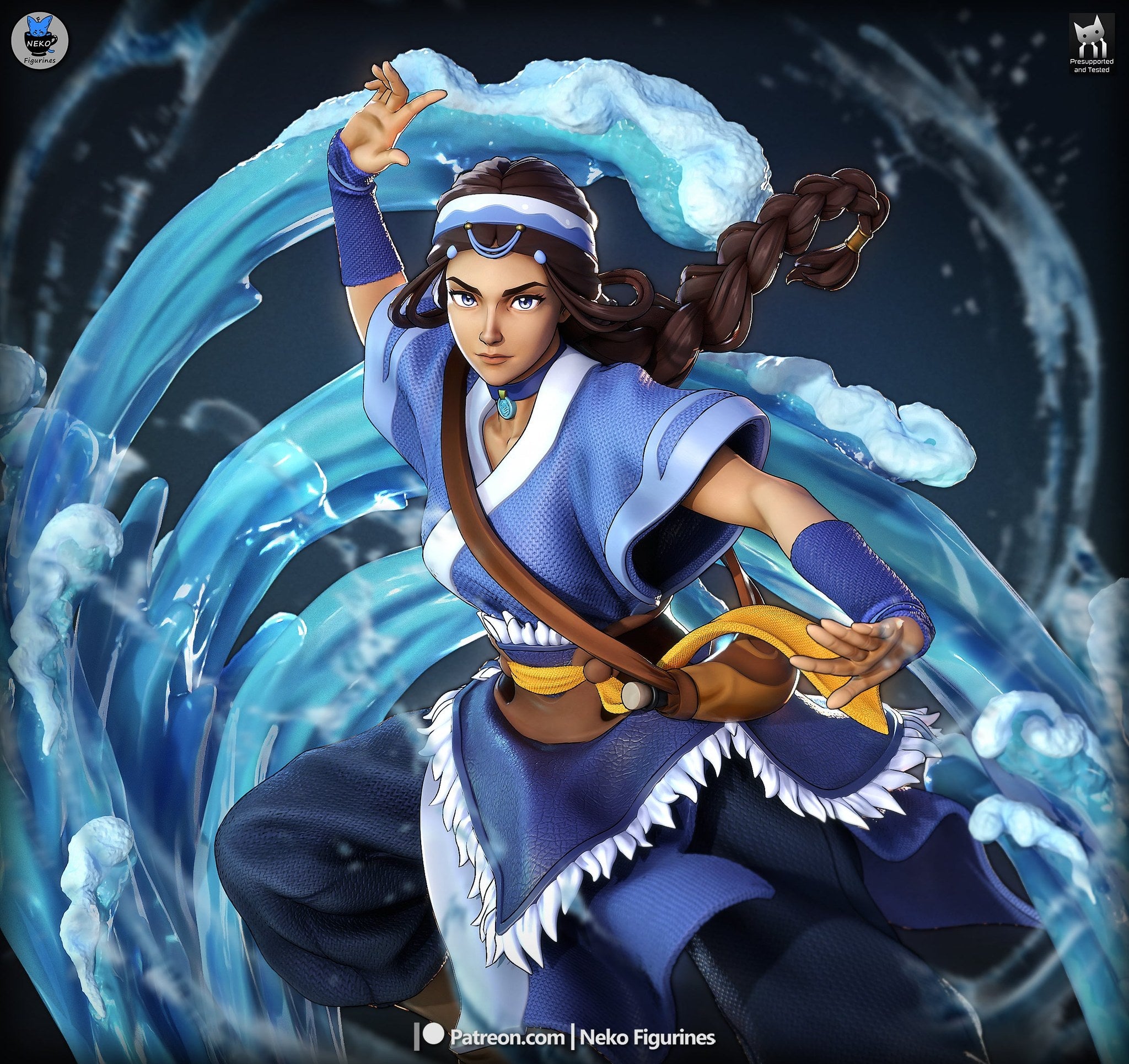 Katara (Avatar The Last Airbender) resin figure by Neko Figurines — studio render 1
