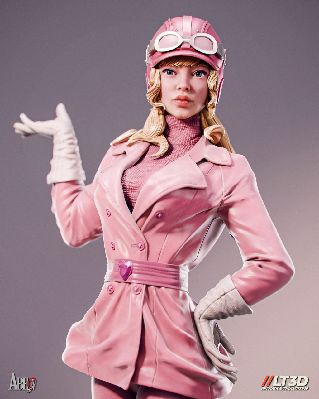 Penelope Pitstop (Wacky Races) resin figure by Abe3D — studio render 7