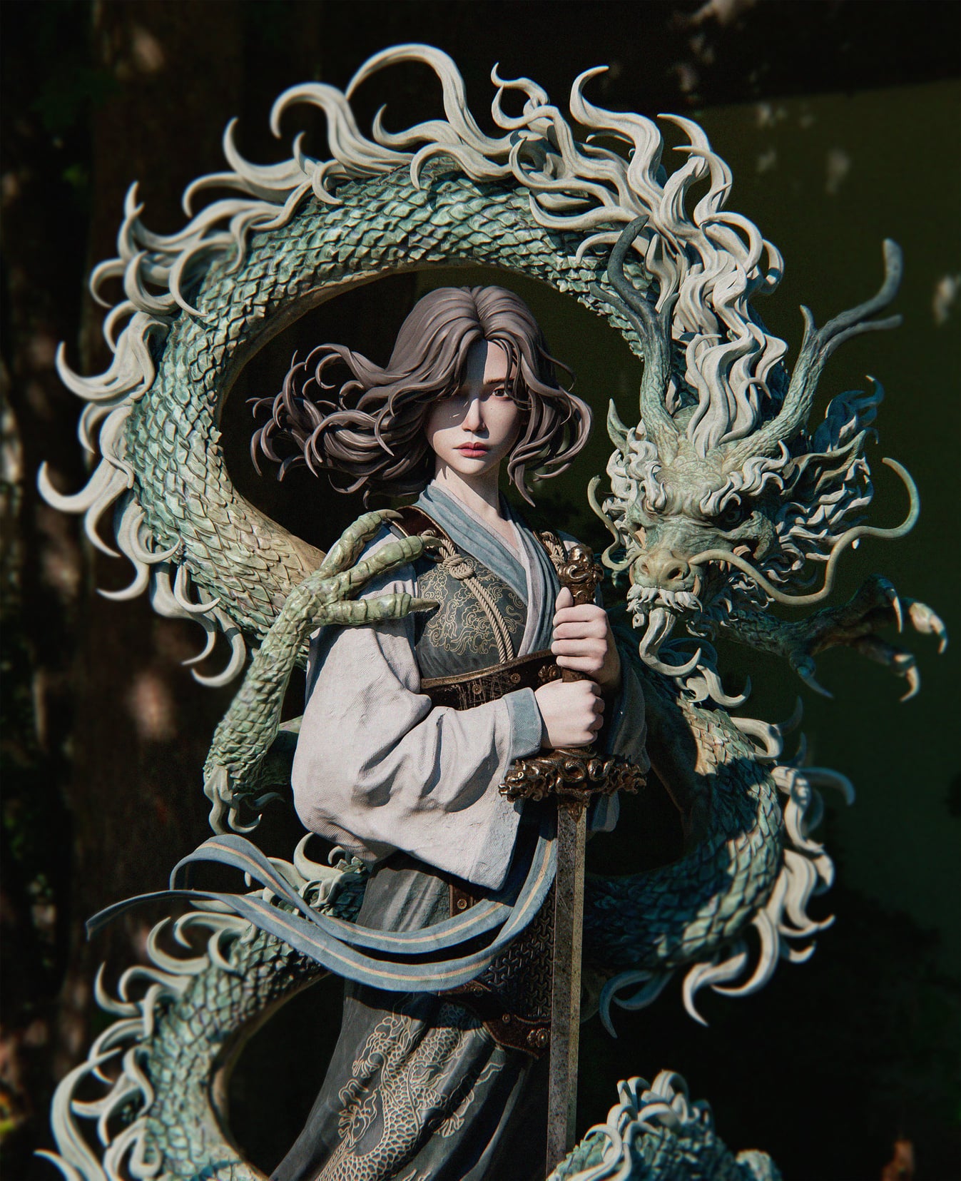 Mulan resin figure by CA 3D Studios — studio preview 1