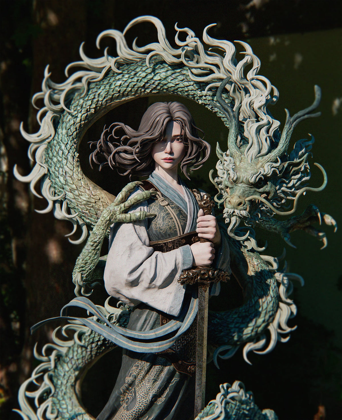 Mulan resin figure by CA 3D Studios — studio preview 1