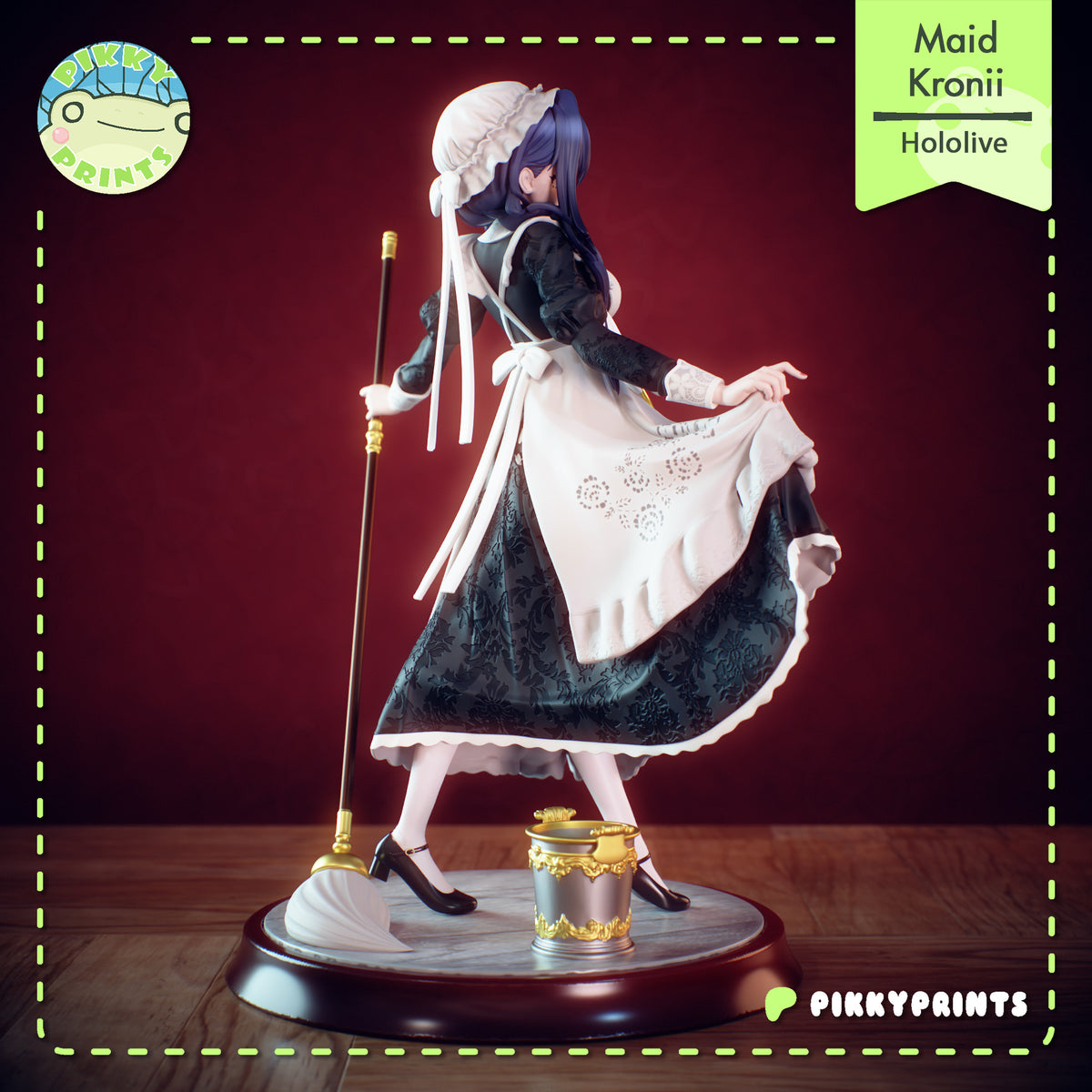 Ouro Kronii (Hololive) resin figure by PikkyPrints — studio render 5