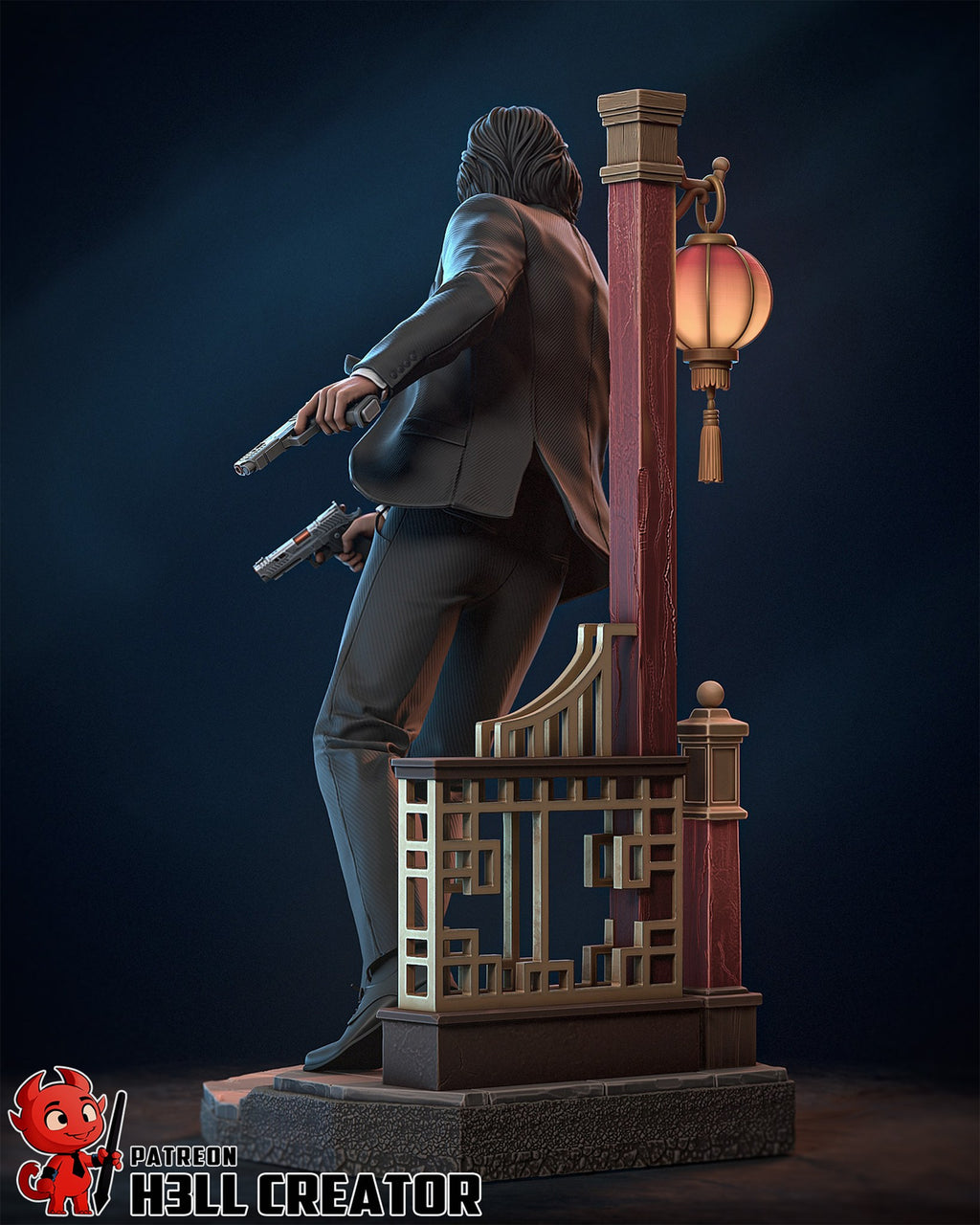 John Wick (John Wick) resin figure by h3LLcreator — studio render 8
