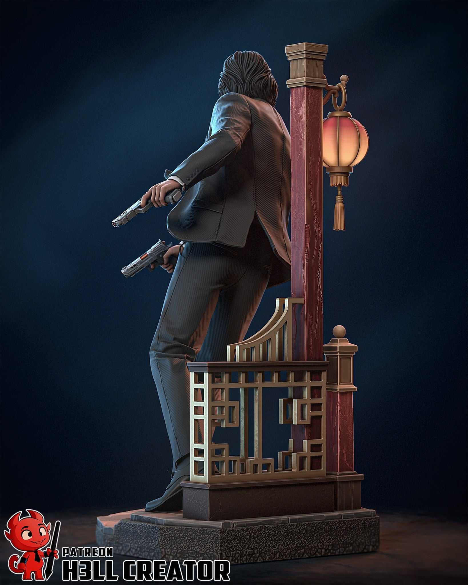 John Wick (John Wick) resin figure by h3LLcreator — studio render 8