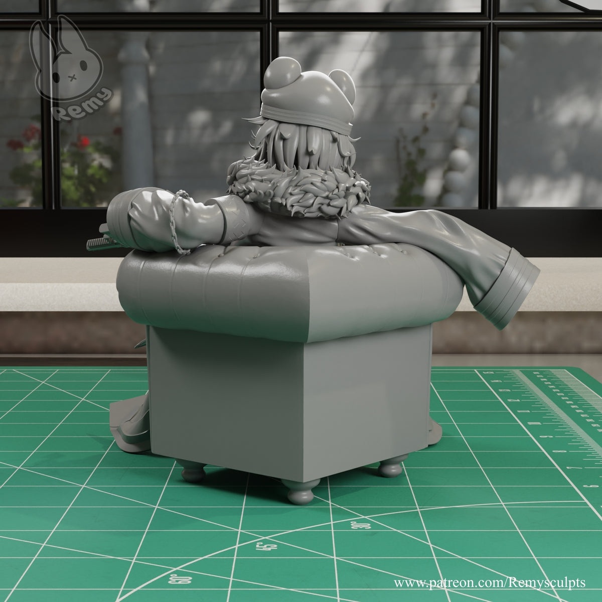Hakos Baelz (Hololive) resin figure by RemyJF — studio render 7