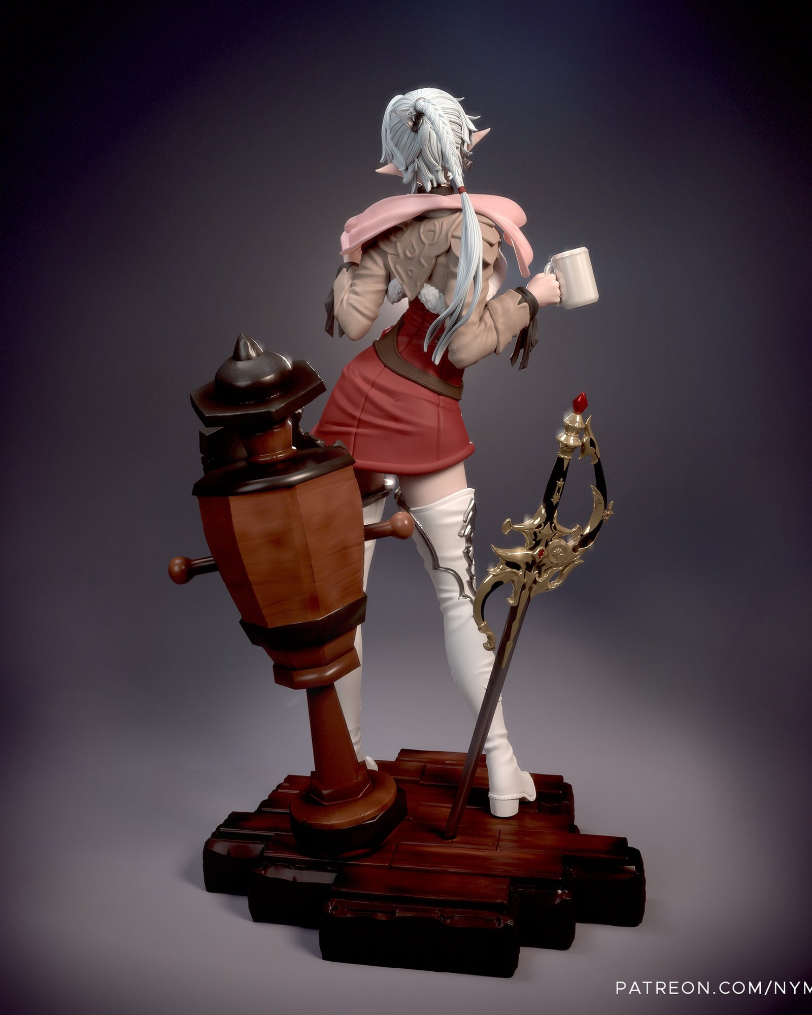 Alisaie Leveilleur (Final Fantasy) resin figure by Nympha — studio render 2