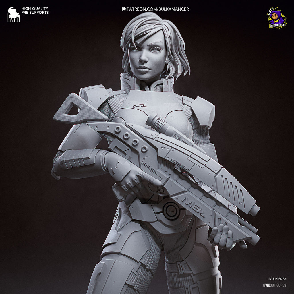 Jane Shepard (Mass Effect) resin figure by Bulkamancer — studio render 11
