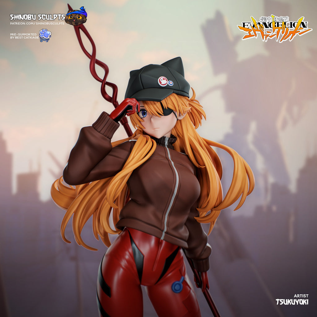 Asuka Langley (Evangelion) resin figure by Shinobu Sculpts — studio render 1