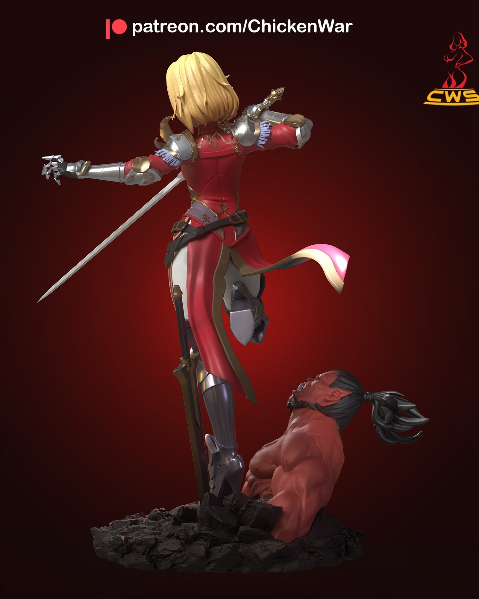 Cha Hae-In (Solo Leveling) resin figure by CW Studio — studio render 4