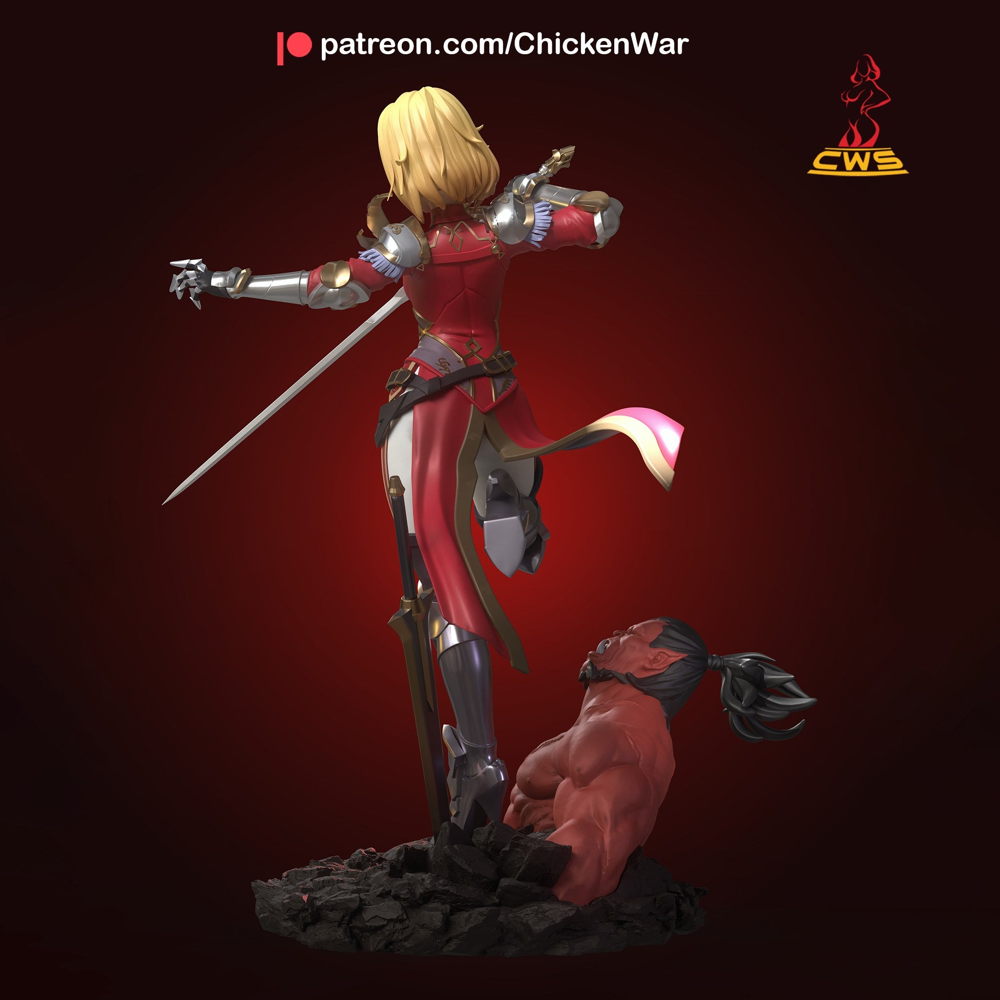 Cha Hae-In (Solo Leveling) resin figure by CW Studio — studio render 4
