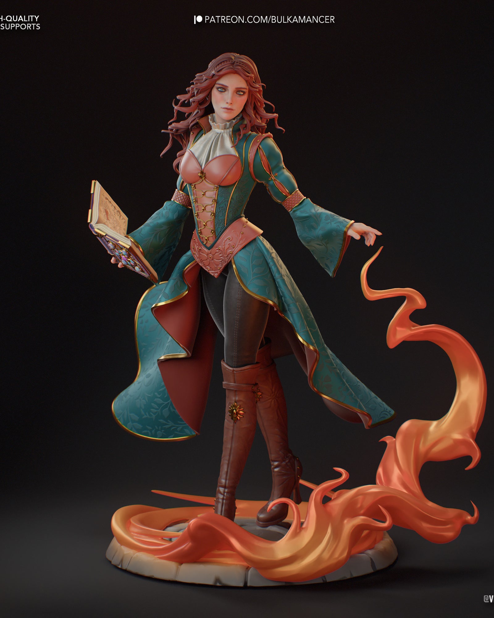 Triss Merigold (The Witcher) resin figure by Bulkamancer — studio render 2