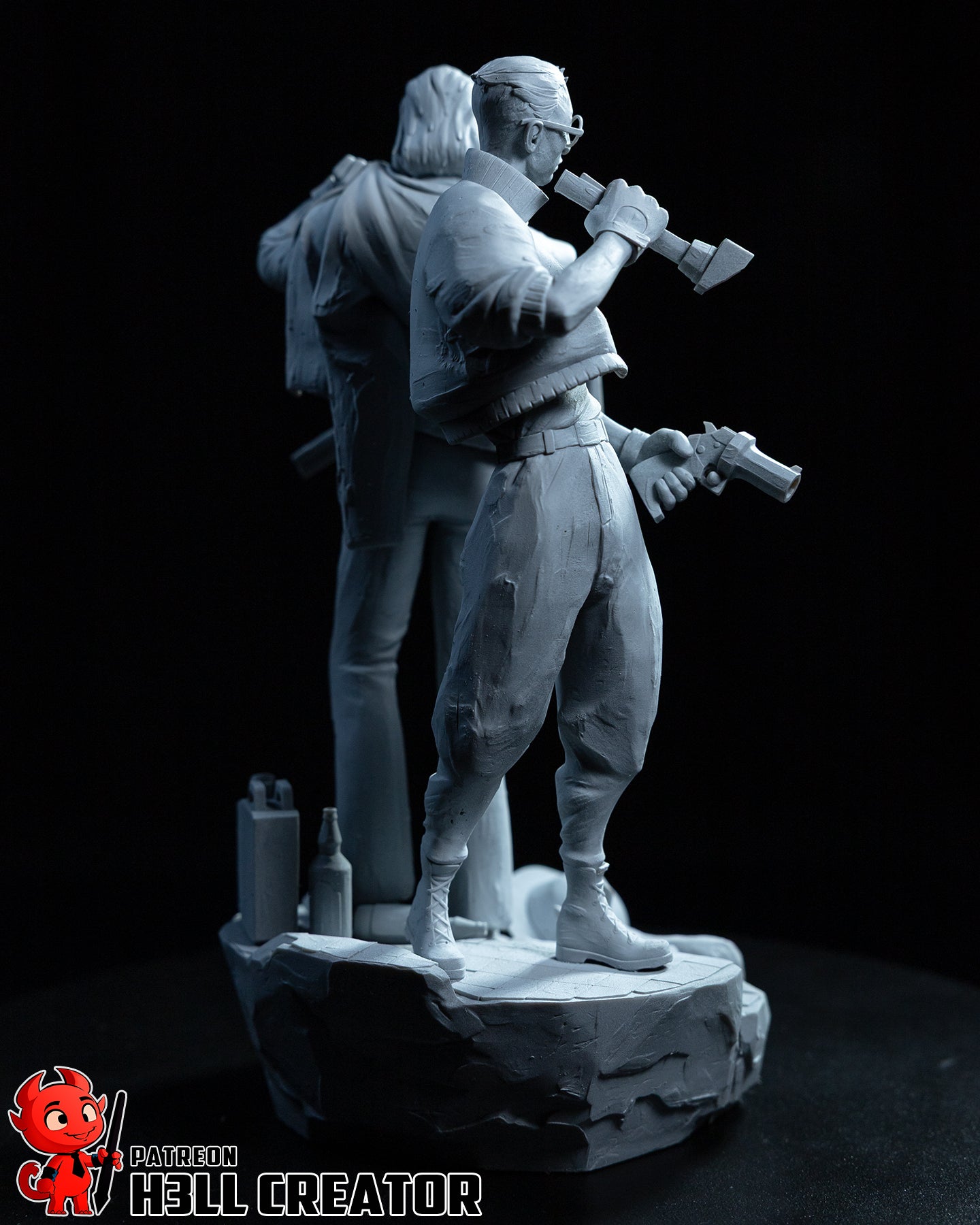 Harry and Kim (Disco Elysium) resin figure by h3LLcreator — studio render 14