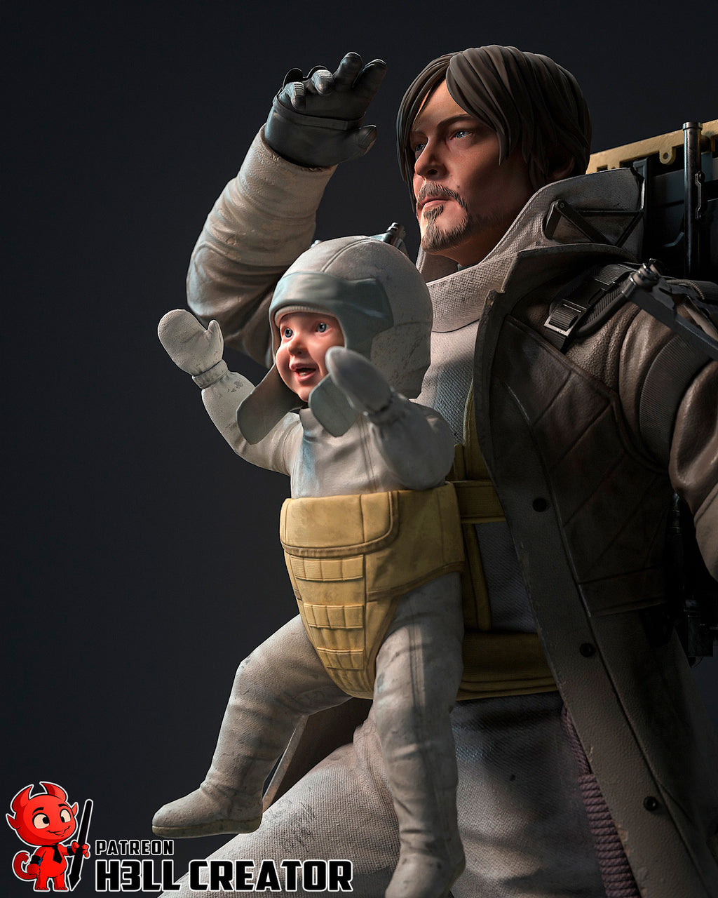 Sam Porter Bridges (Death Stranding) resin figure by h3LLcreator — studio render 3