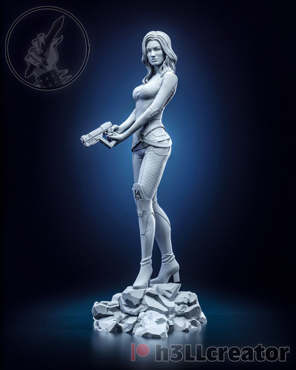 Miranda Lawson (Mass Effect) resin figure by h3LLcreator — studio render 4