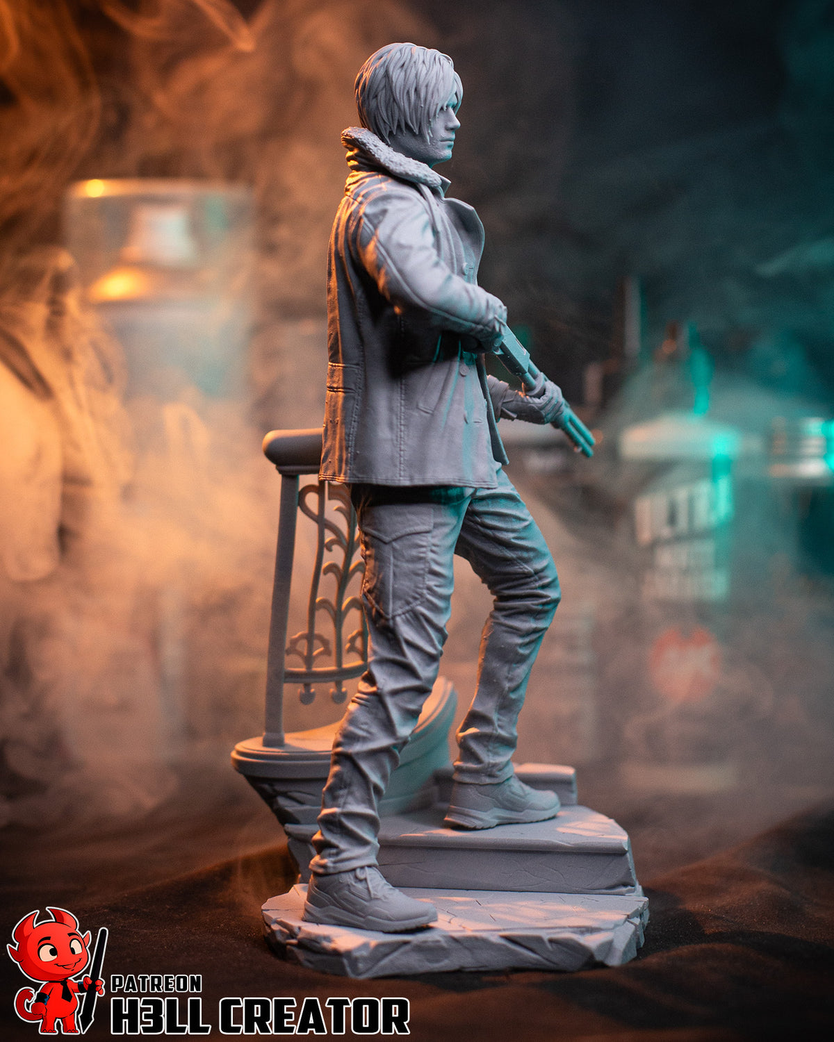 Leon S. Kennedy (Resident Evil) resin figure by h3LLcreator — studio render 13