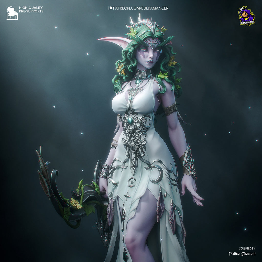 Tyrande Whisperwind (World of Warcraft) resin figure by Bulkamancer — studio render 2