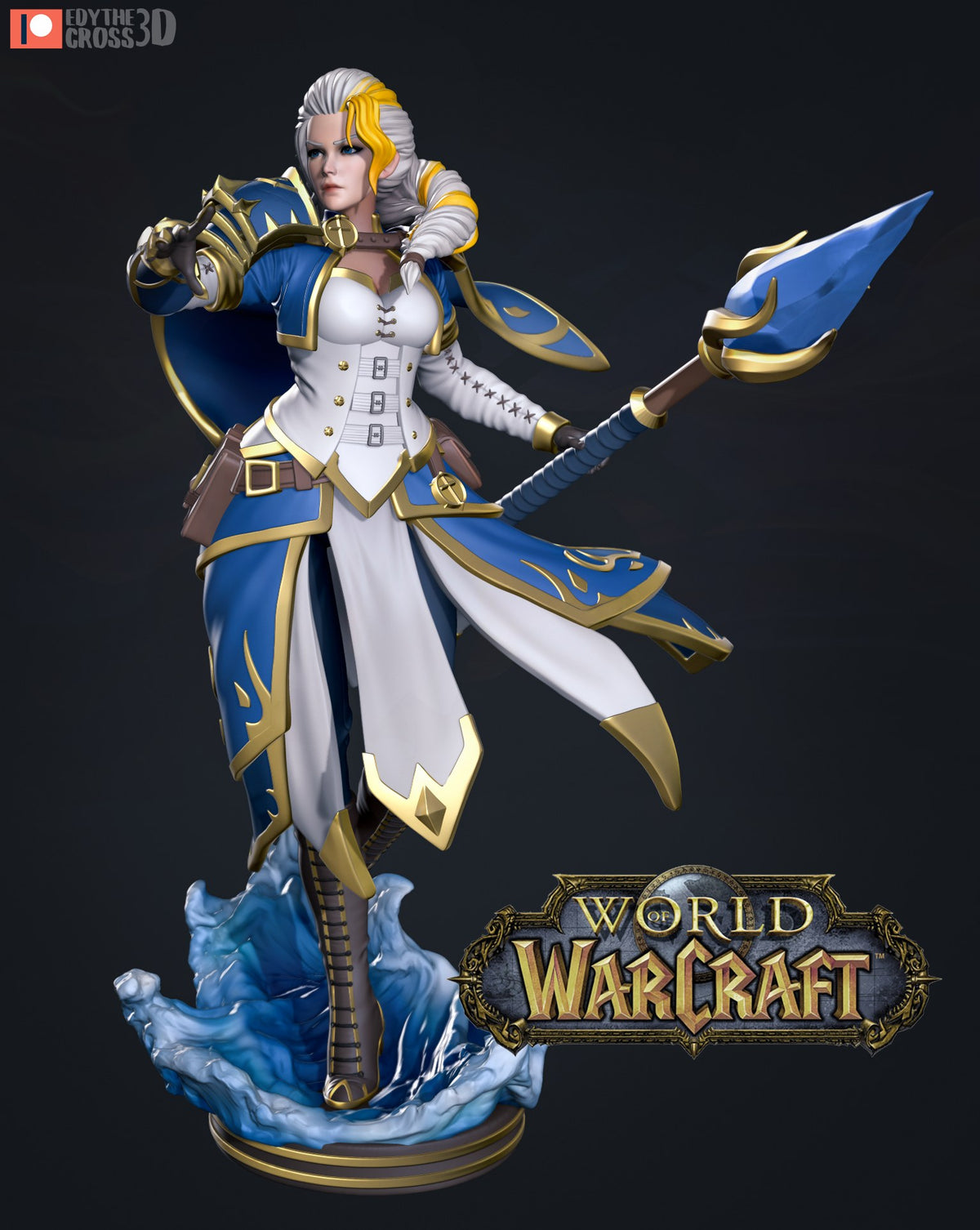 Jaina Proudmoore (World of Warcraft) resin figure by EdyTheCross3D — studio render 1