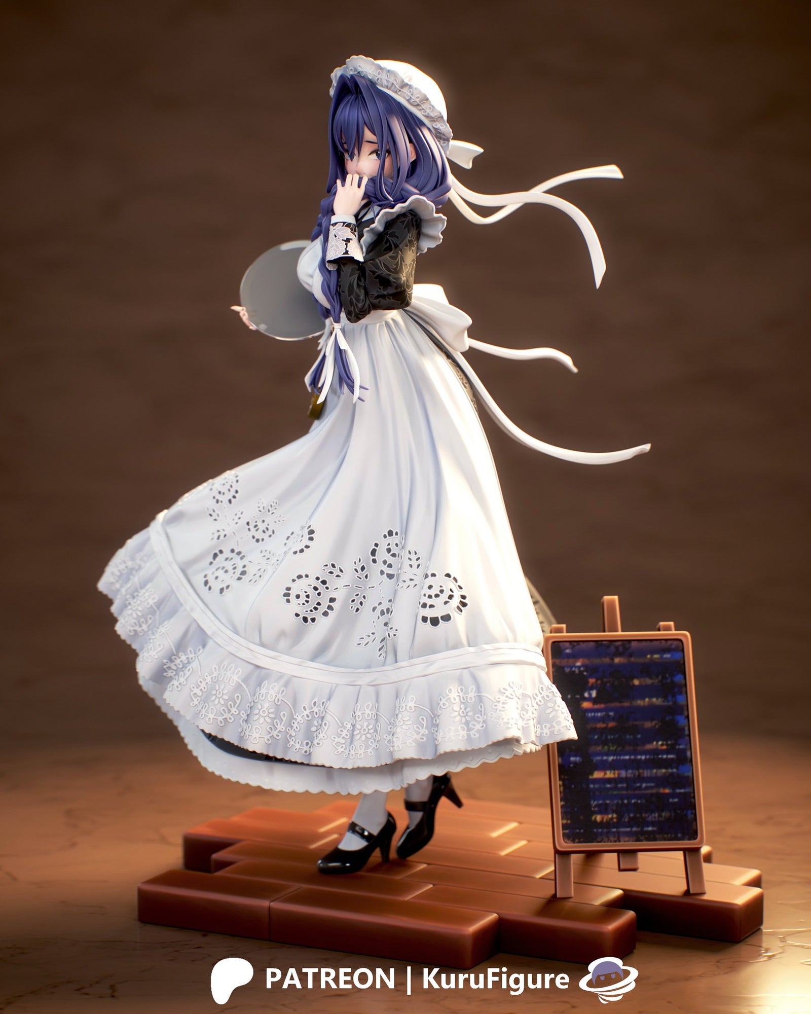 Ouro Kronii (Hololive) resin figure by Kuru Figures — studio render 2