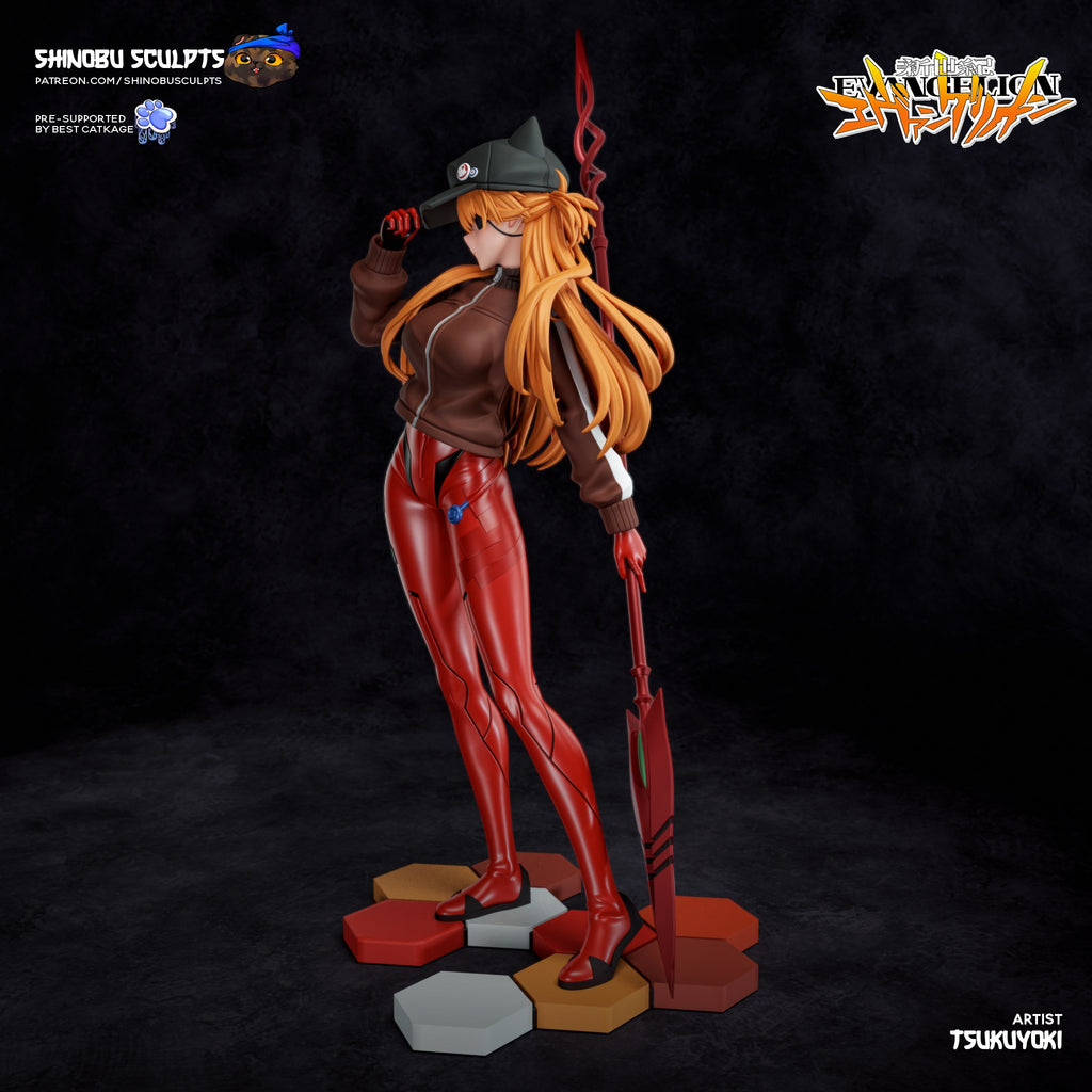 Asuka Langley (Evangelion) resin figure by Shinobu Sculpts — studio render 3