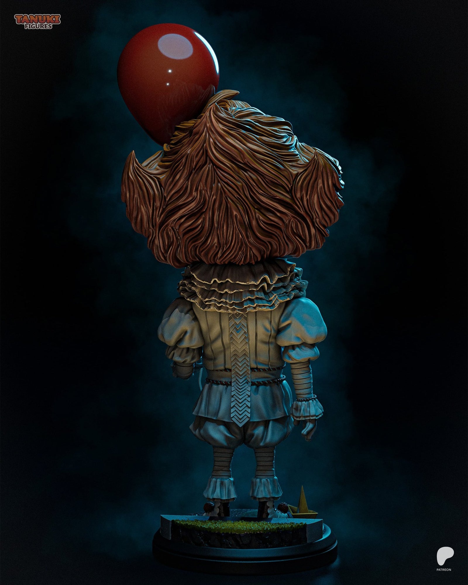 Pennywise (It) resin figure by Tanuki Figures — studio render 4